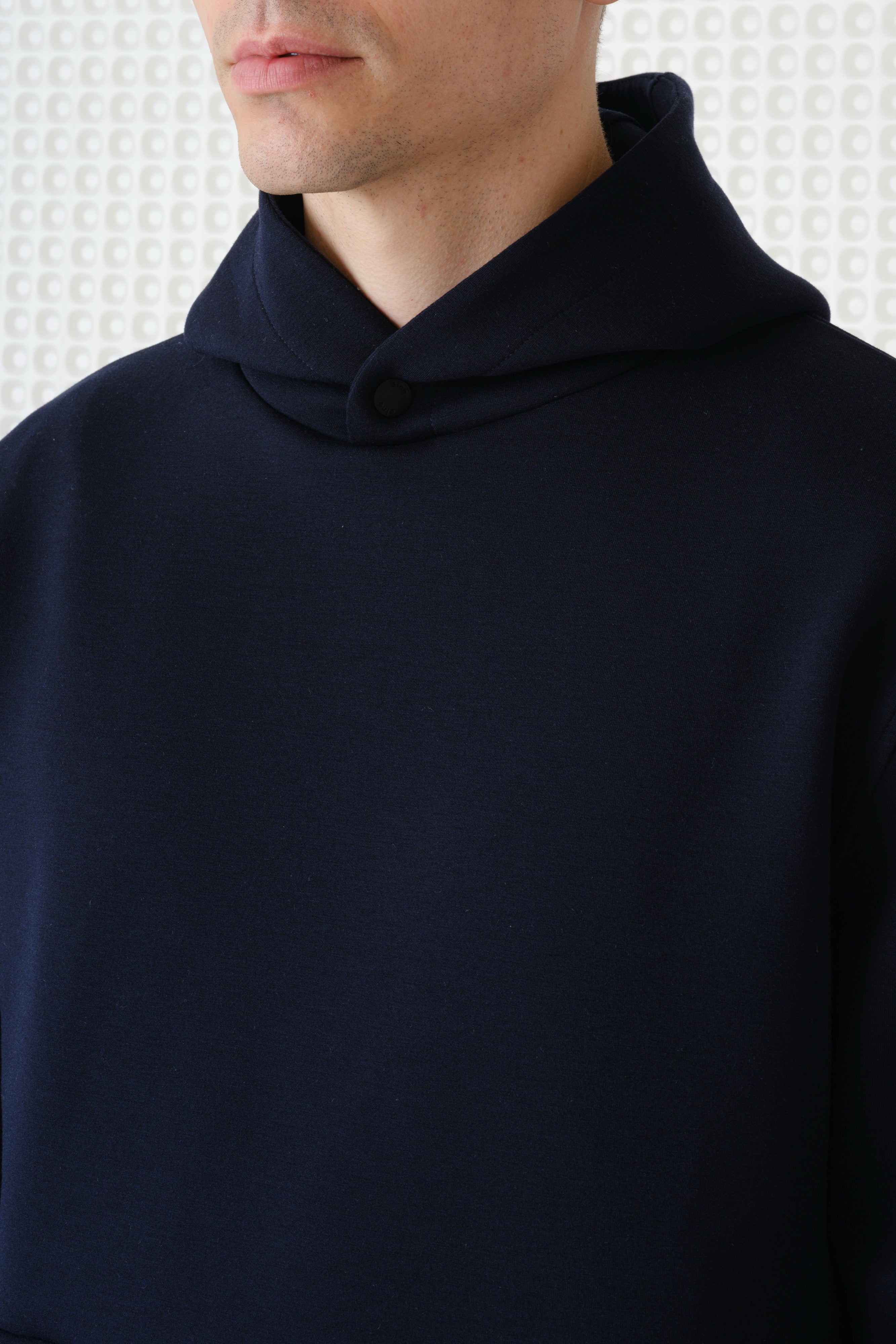 Cassian - Bonded Jersey Hoodie - Navy