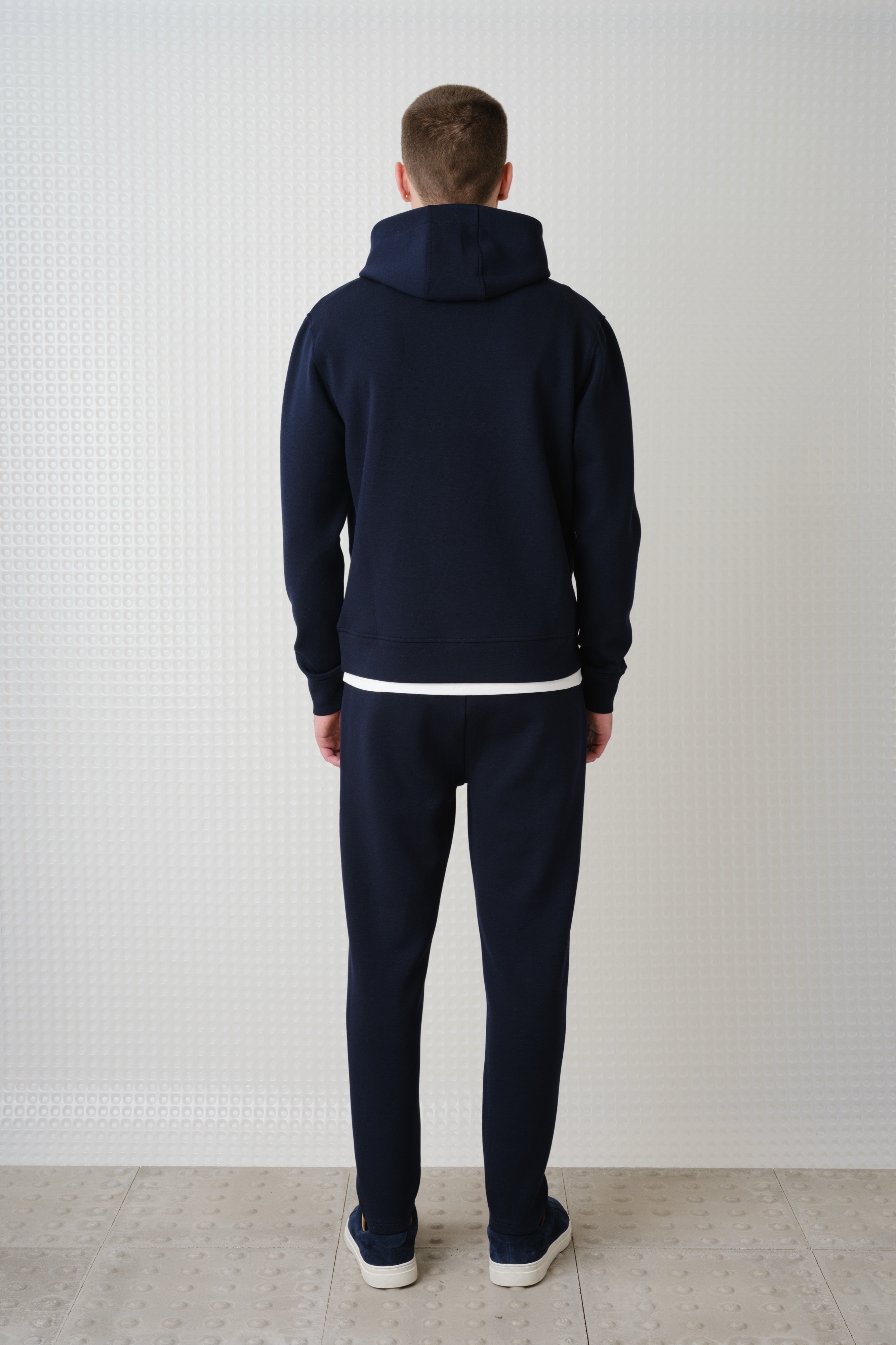 Cassian - Bonded Jersey Hoodie - Navy
