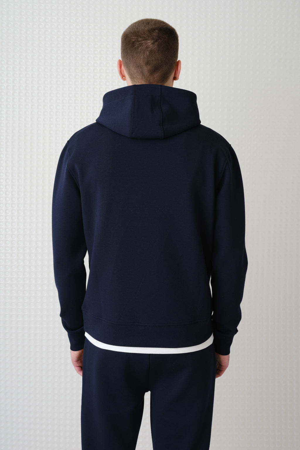 Cassian - Bonded Jersey Hoodie - Navy