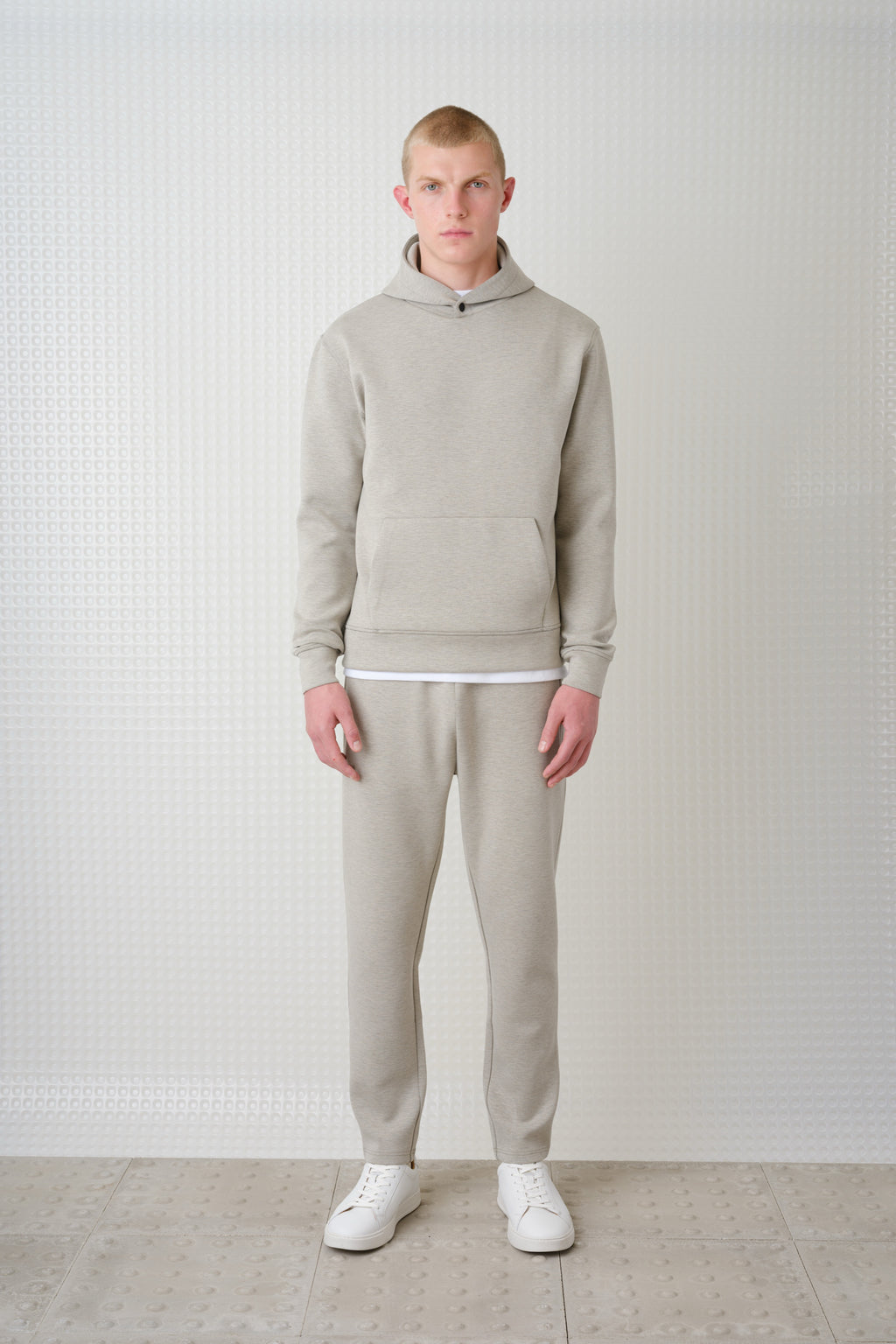 Cassian - Bonded Jersey Hoodie - Stone