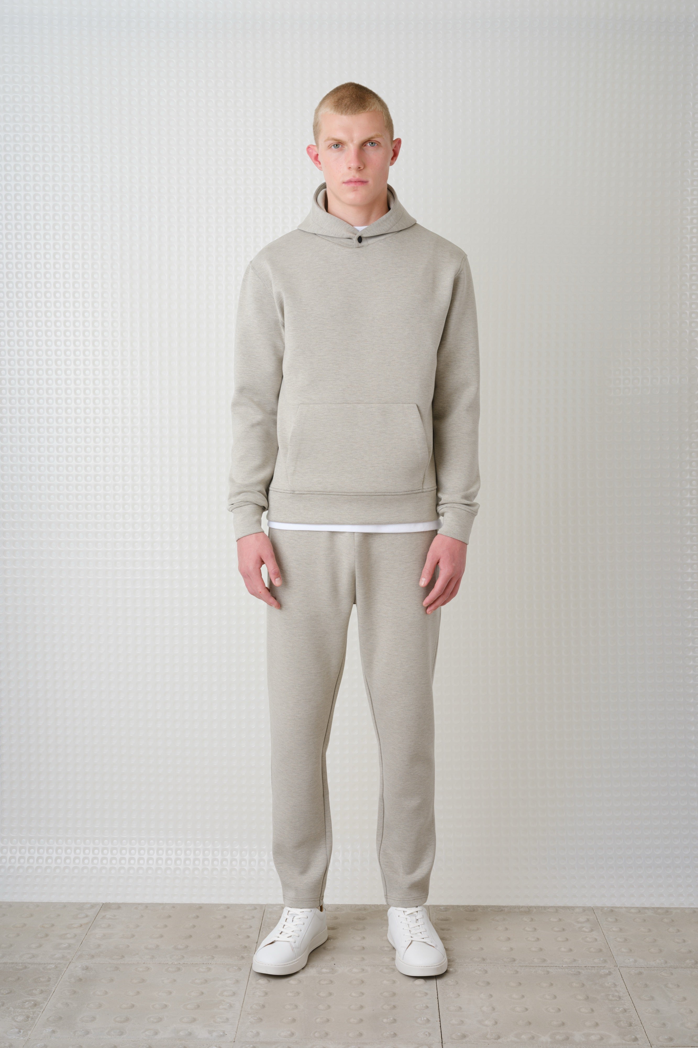 Cassian - Bonded Jersey Hoodie - Stone