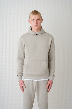 Cassian - Bonded Jersey Hoodie - Stone