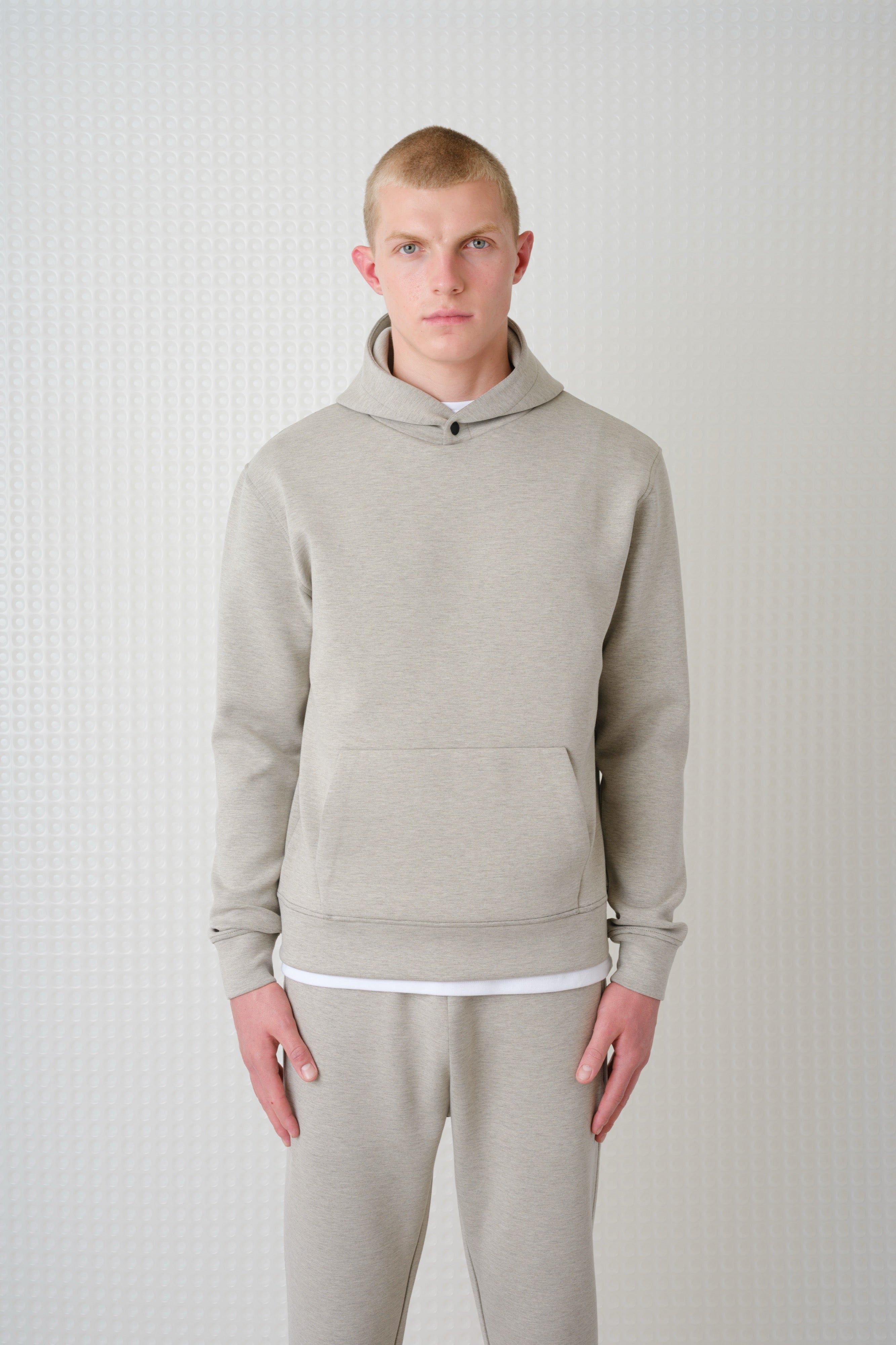 Cassian - Bonded Jersey Hoodie - Stone