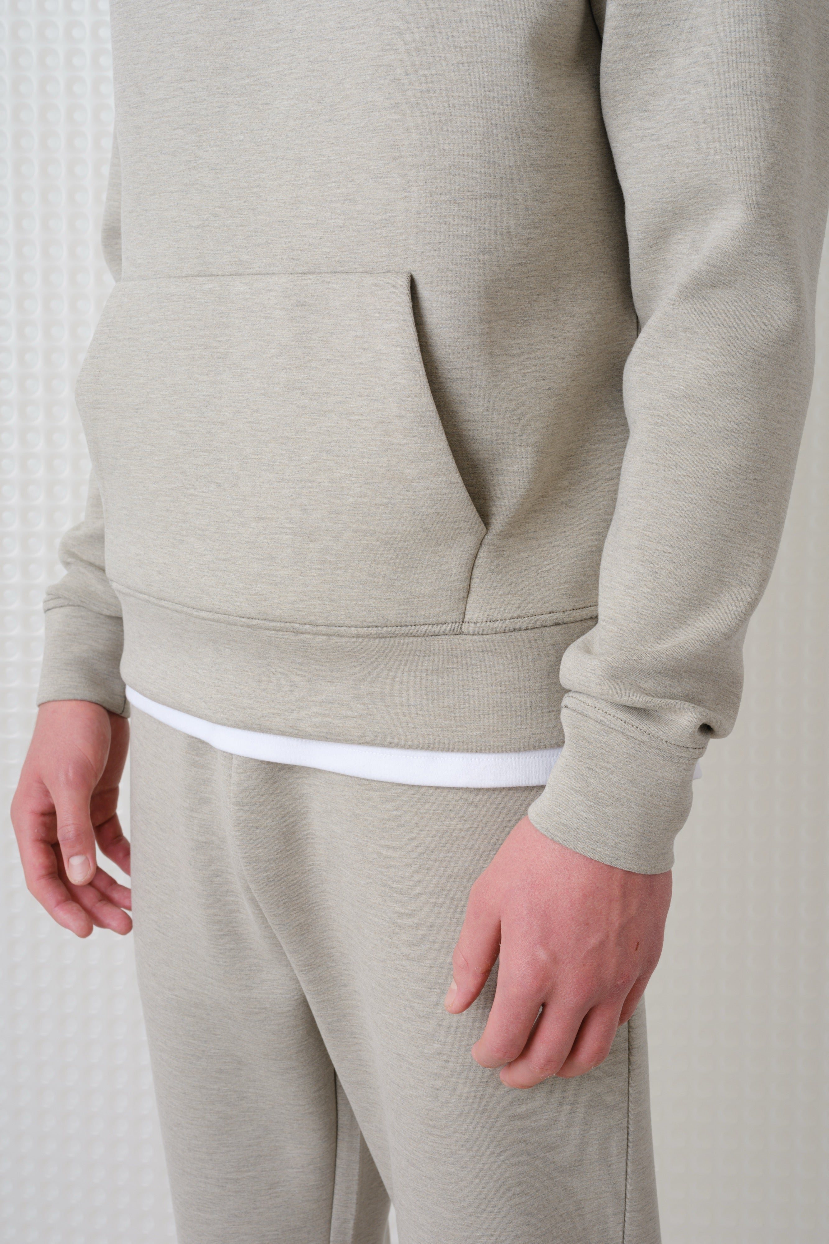 Cassian - Bonded Jersey Hoodie - Stone