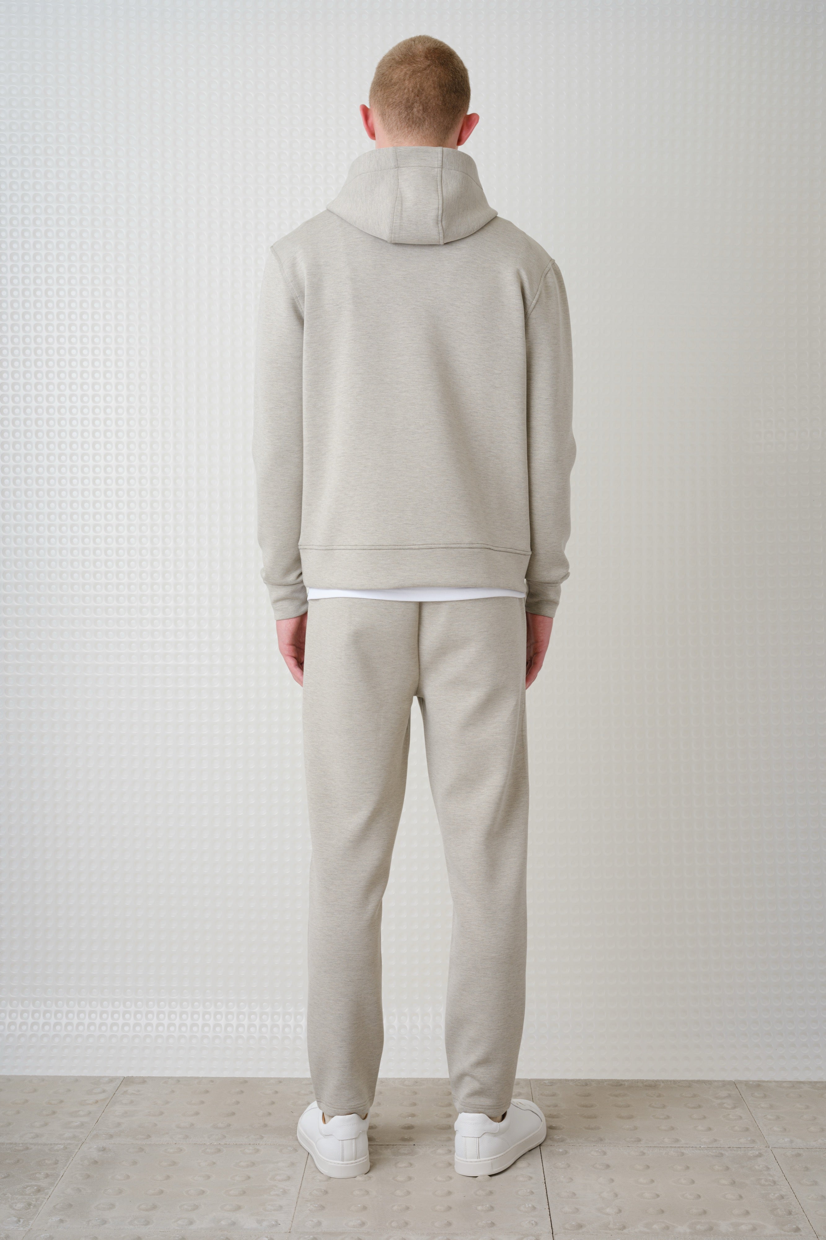 Cassian - Bonded Jersey Hoodie - Stone