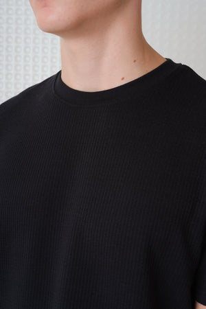 Full - Seersucker Tee - Black