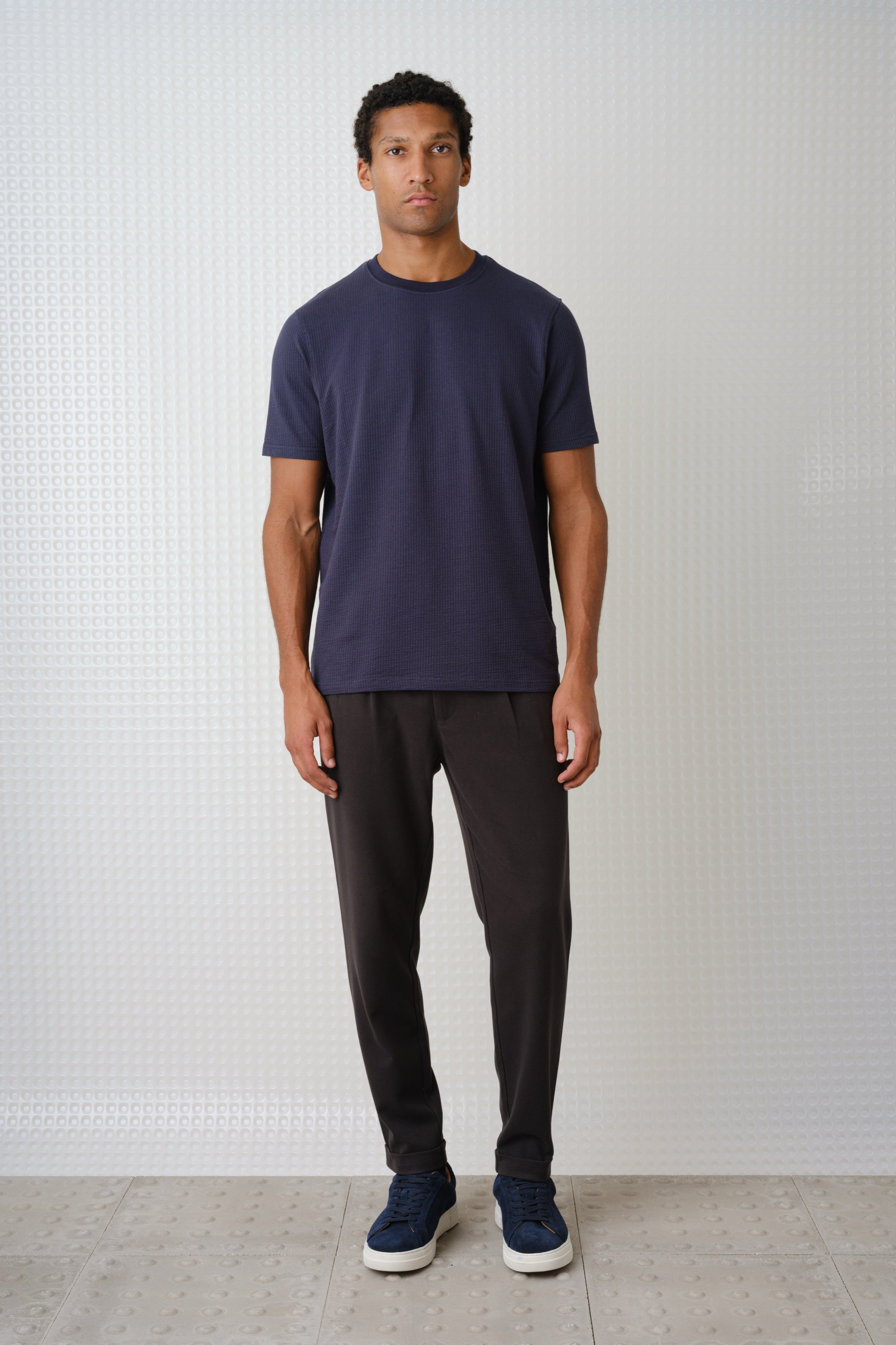 Full - Seersucker Tee - Navy