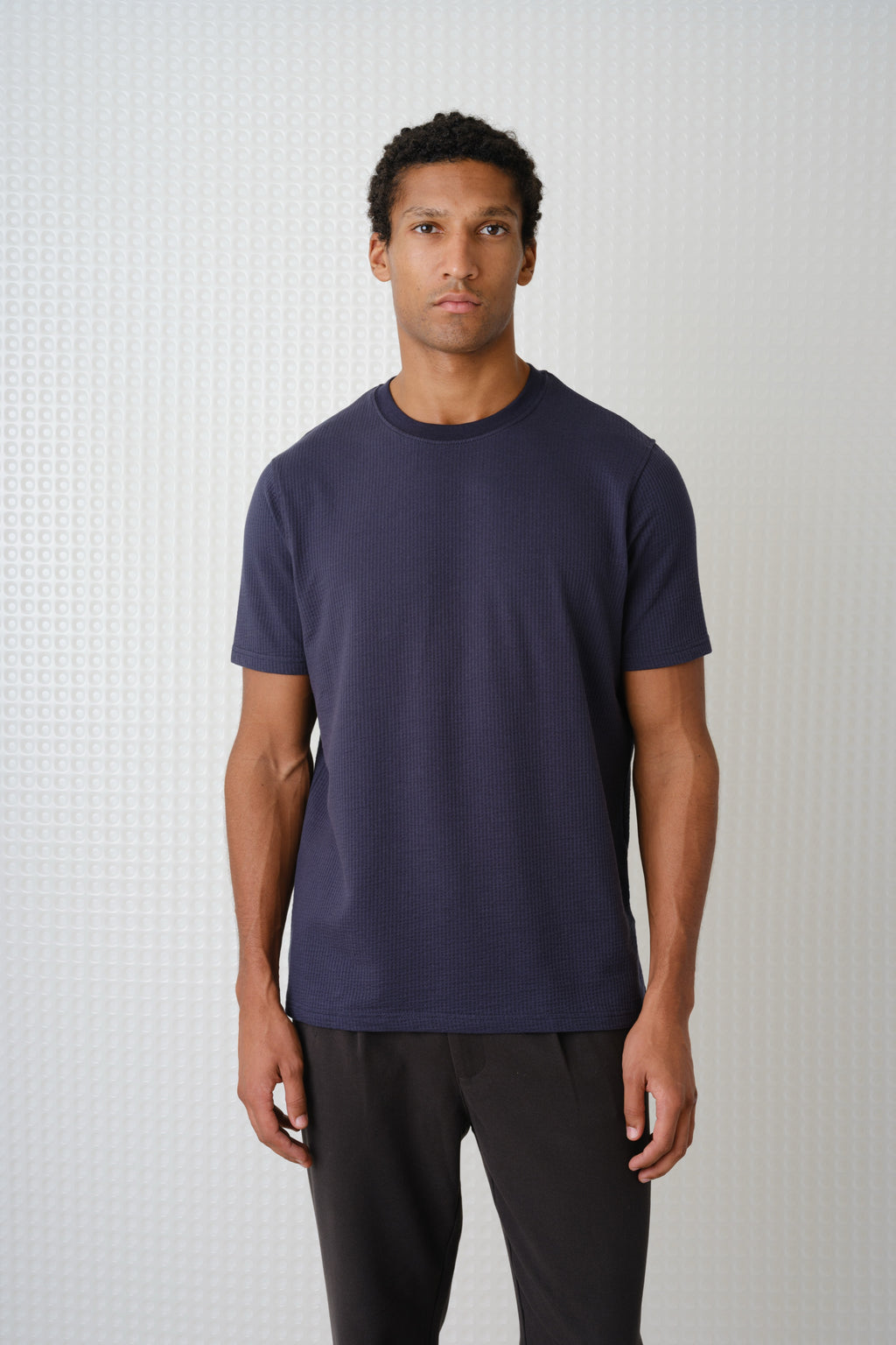 Full - Seersucker Tee - Navy