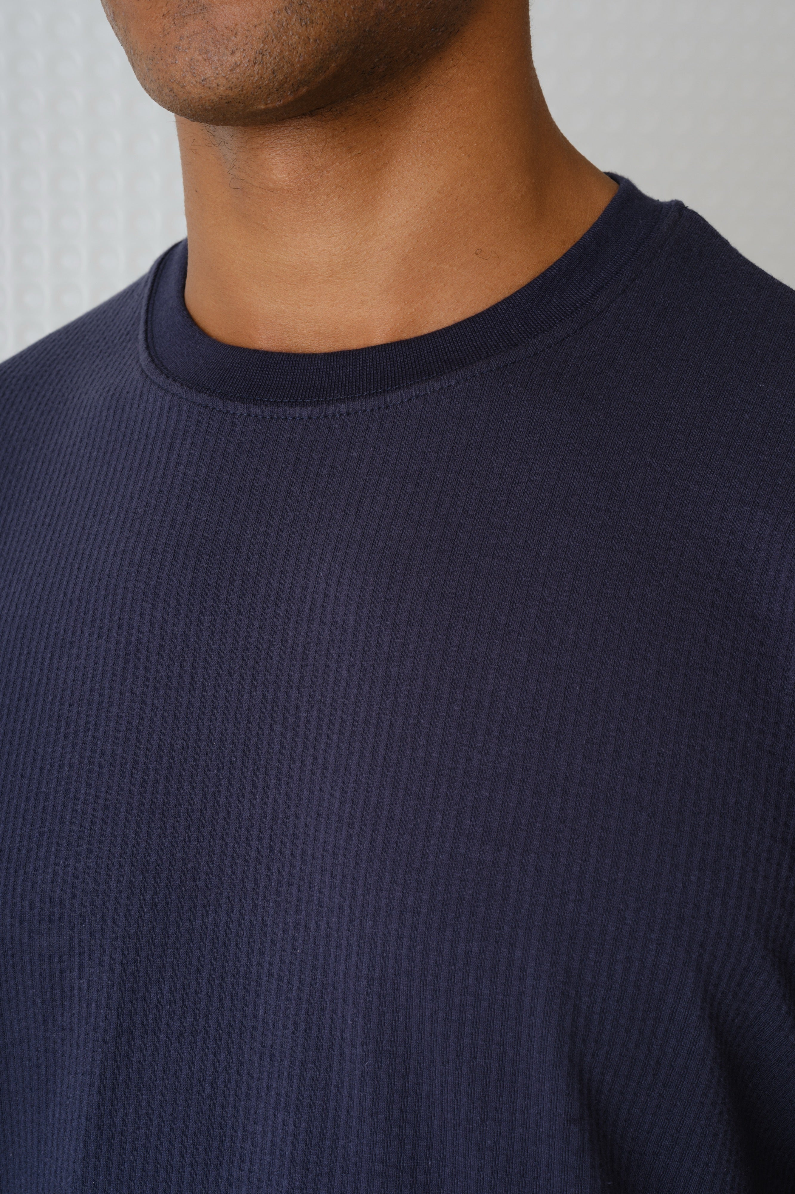 Full - Seersucker Tee - Navy