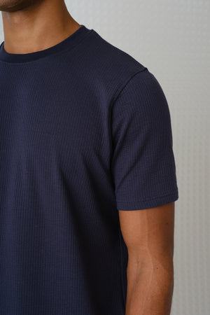 Full - Seersucker Tee - Navy