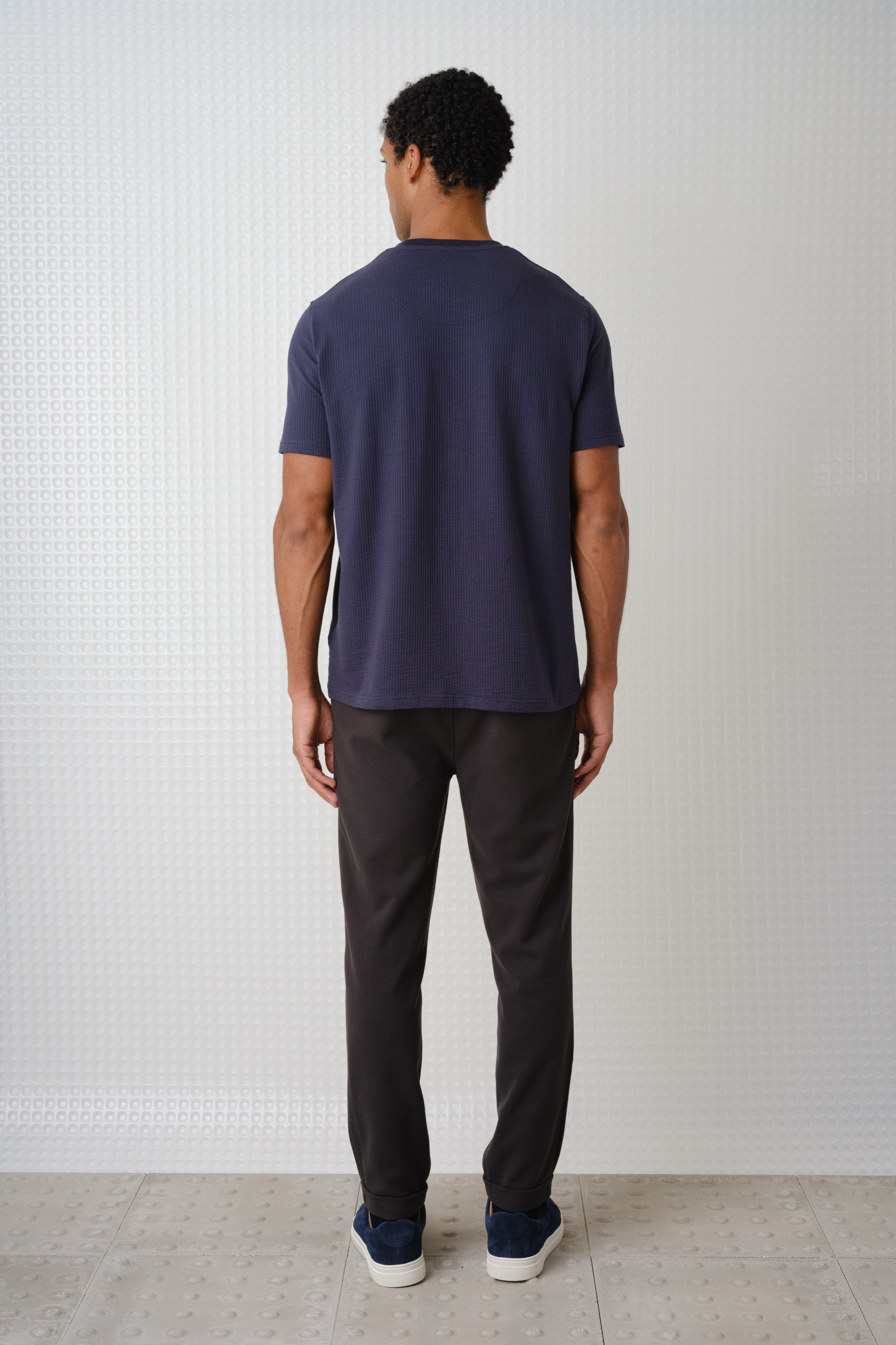Full - Seersucker Tee - Navy