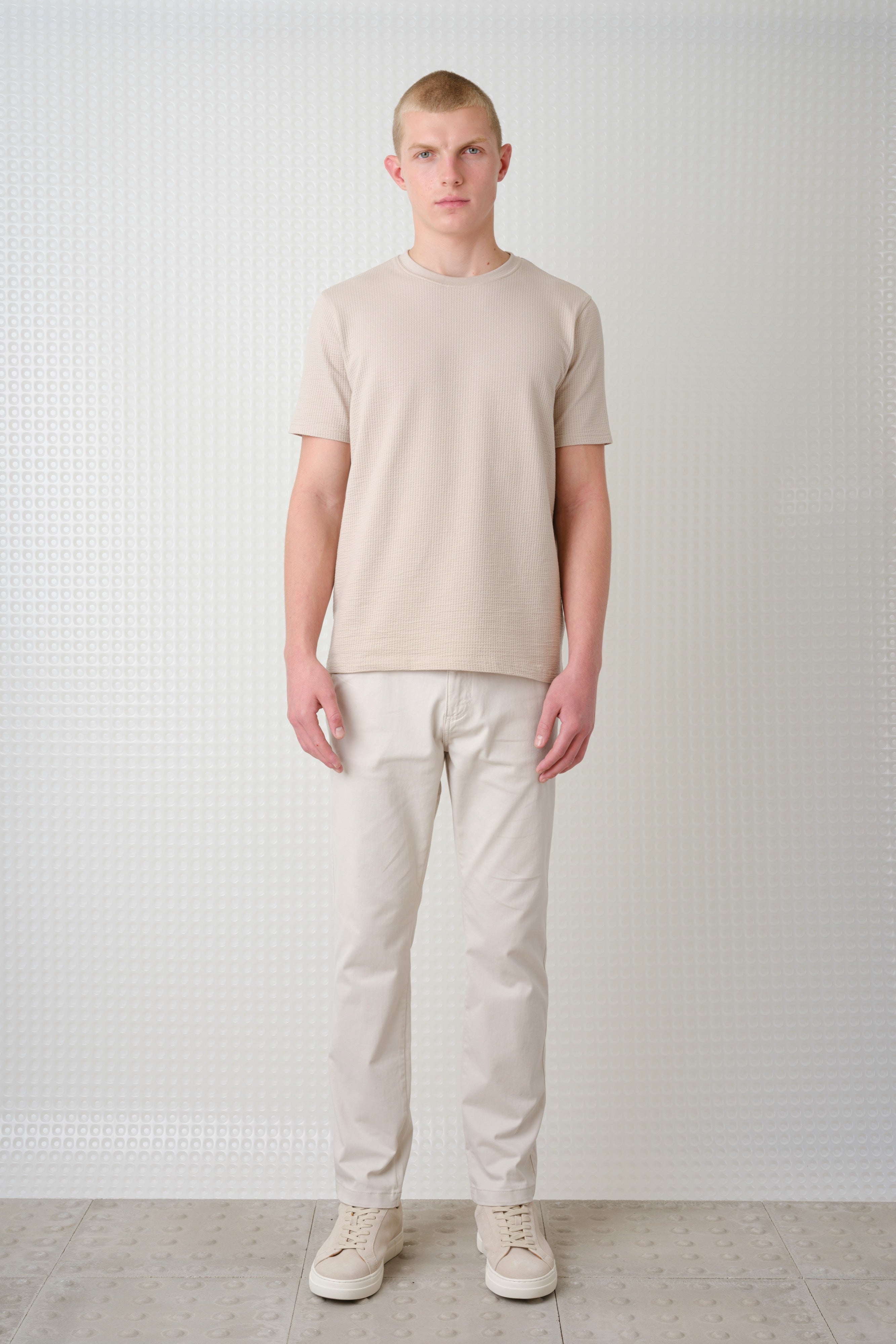 Full - Seersucker Tee - Stone