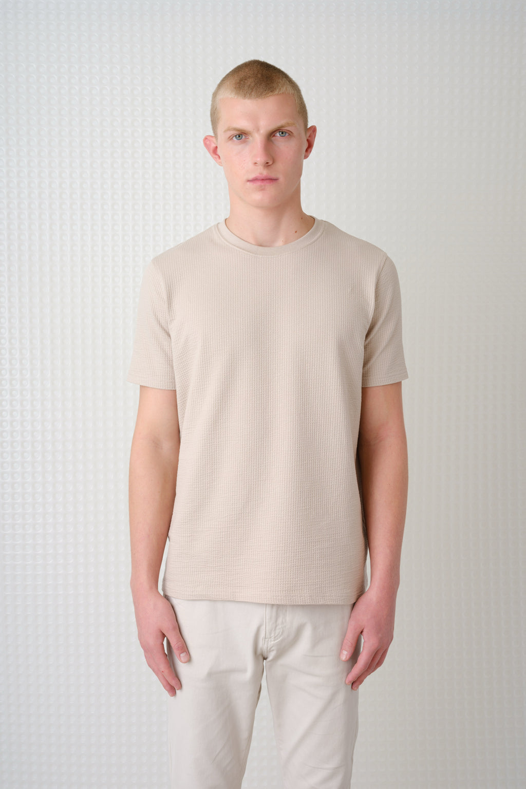 Full - Seersucker Tee - Stone