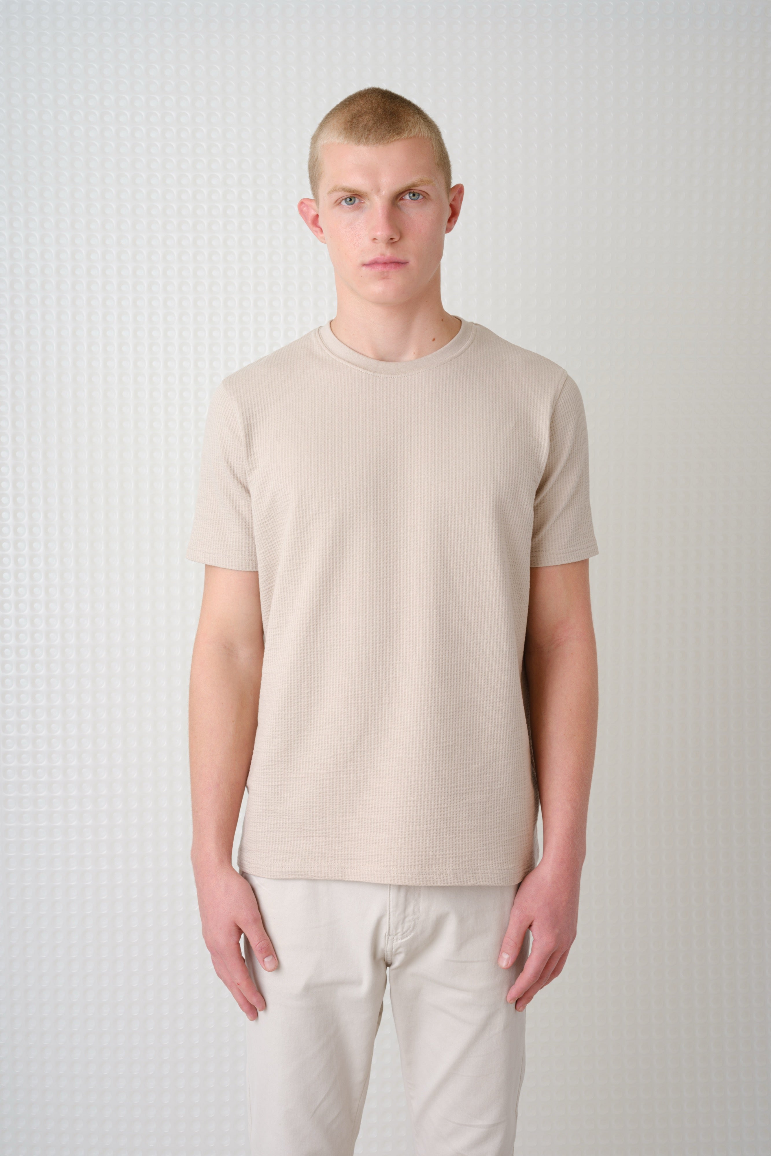 Full - Seersucker Tee - Stone