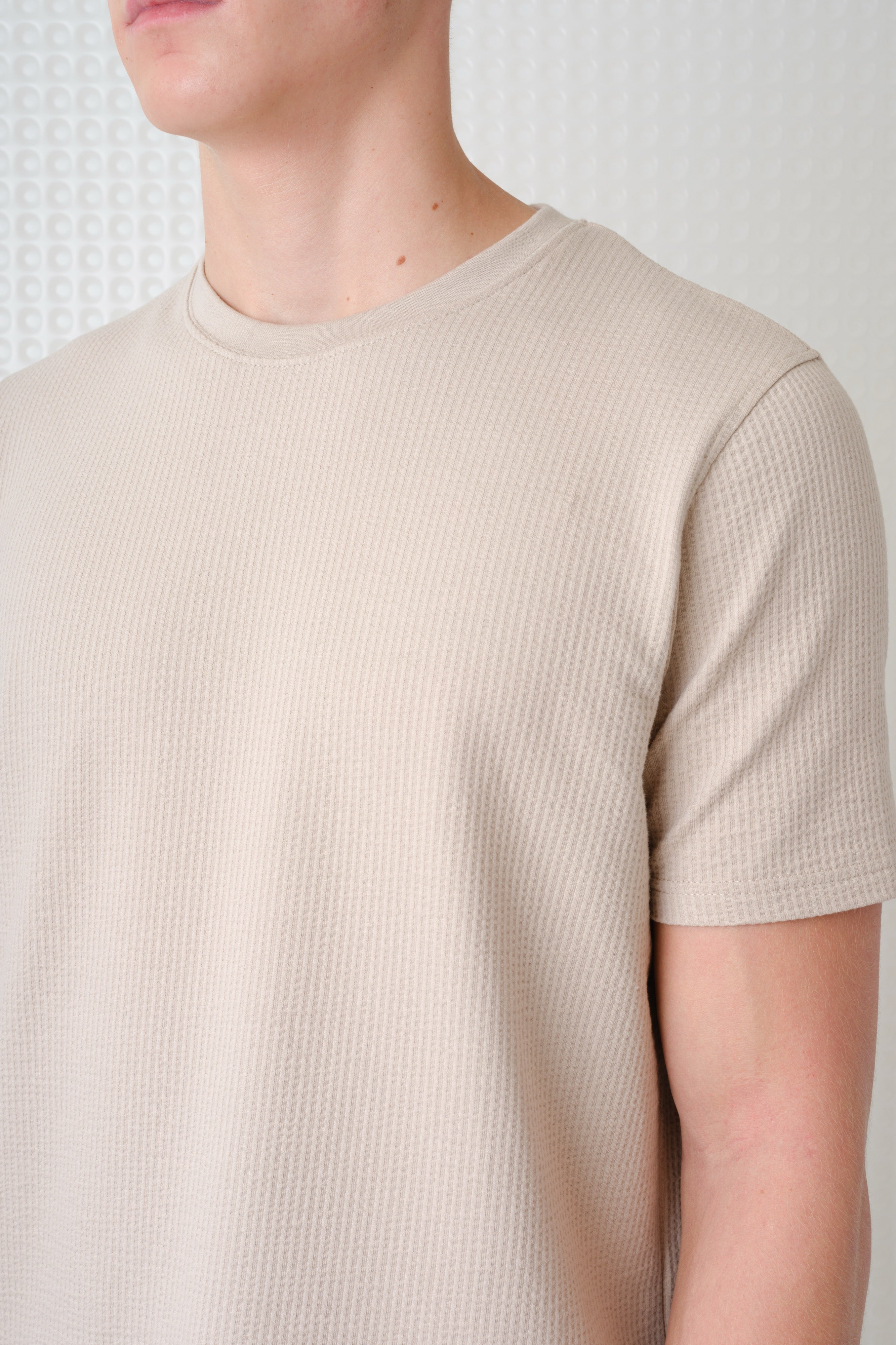 Full - Seersucker Tee - Stone