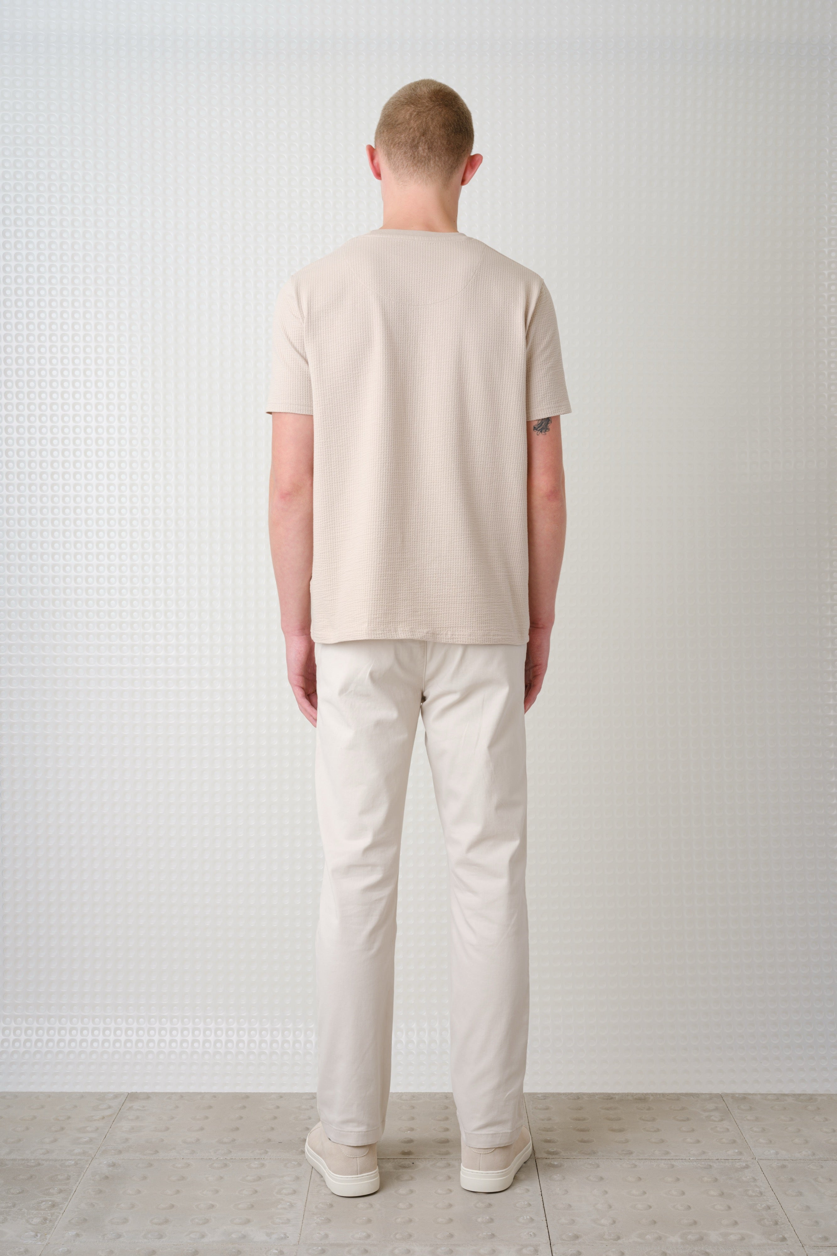 Full - Seersucker Tee - Stone