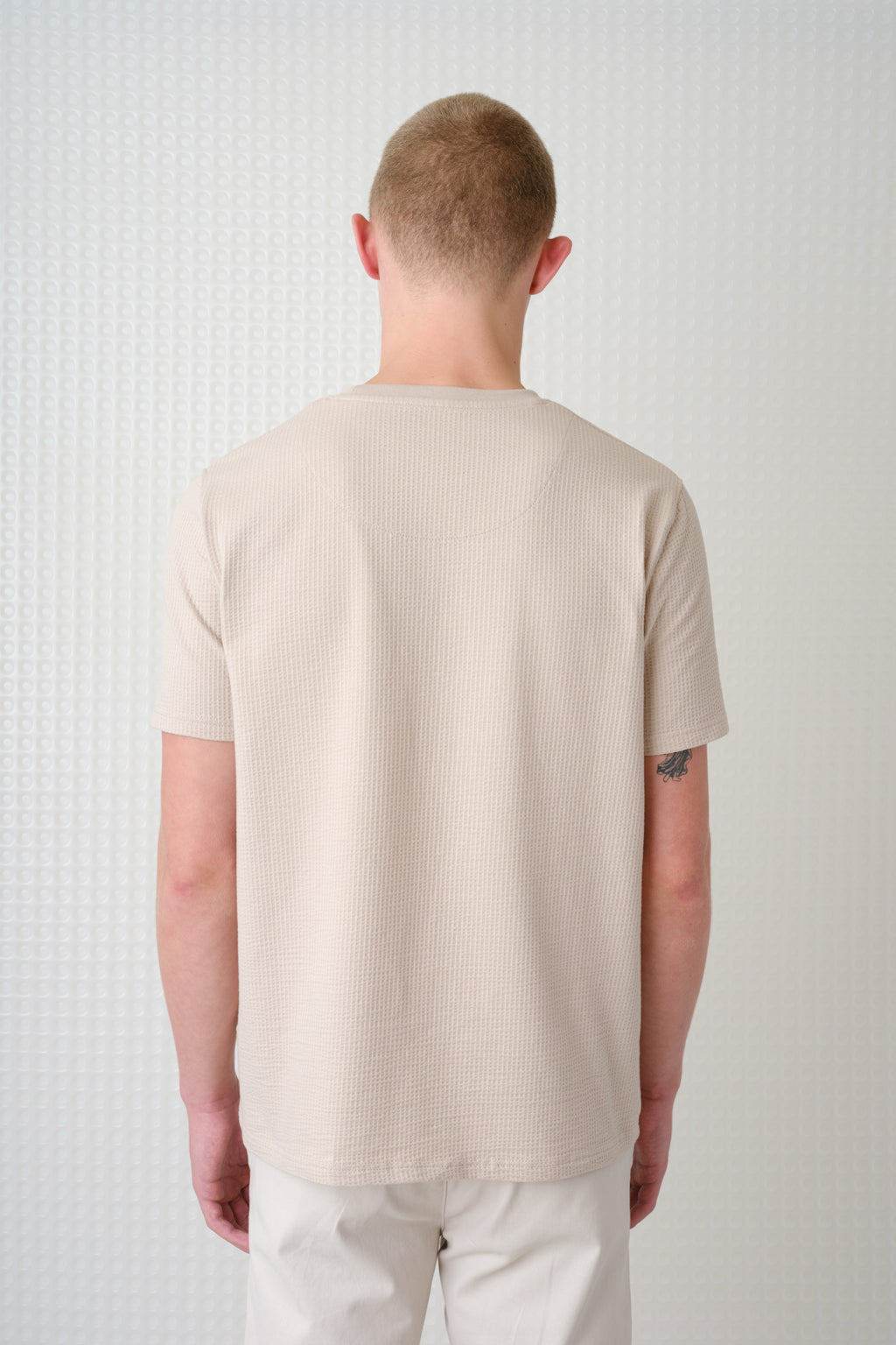 Full - Seersucker Tee - Stone