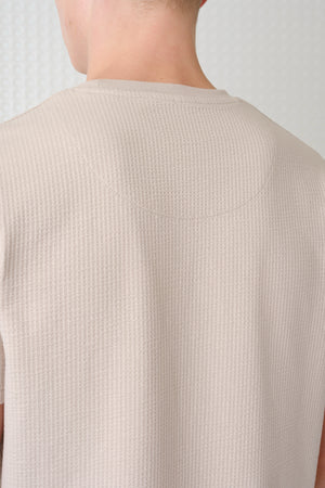 Full - Seersucker Tee - Stone