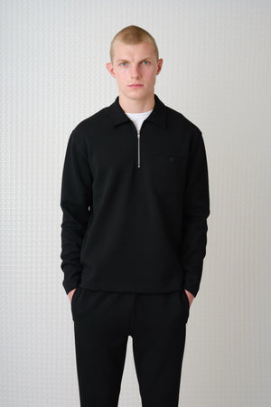 Goodman - Bonded Quarter ZIp - Black