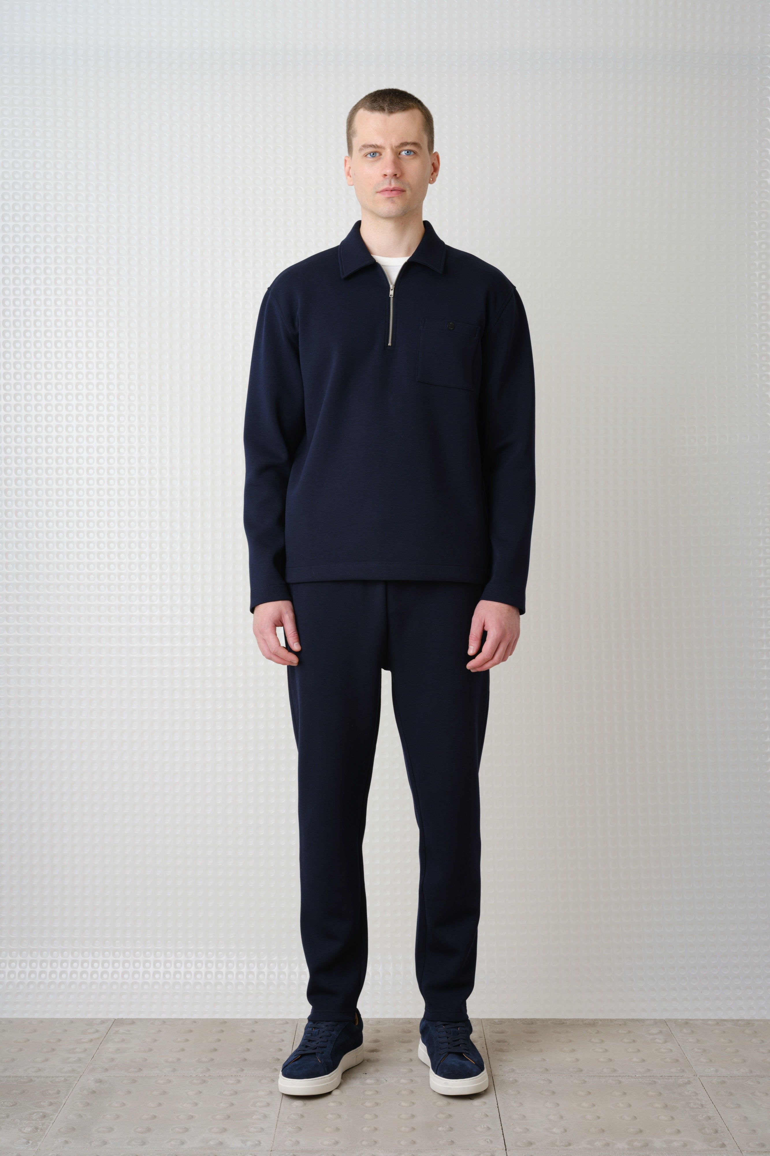 Goodman - Bonded Quarter ZIp - Navy
