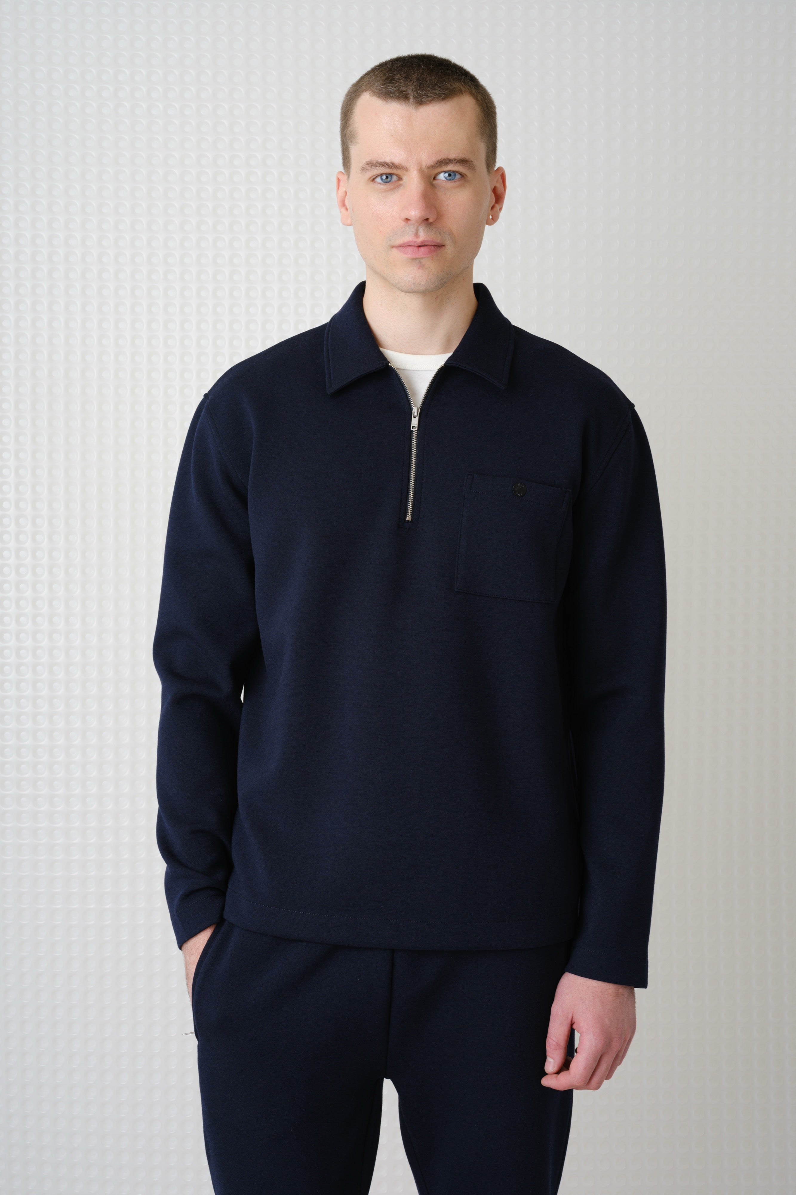 Goodman - Bonded Quarter ZIp - Navy