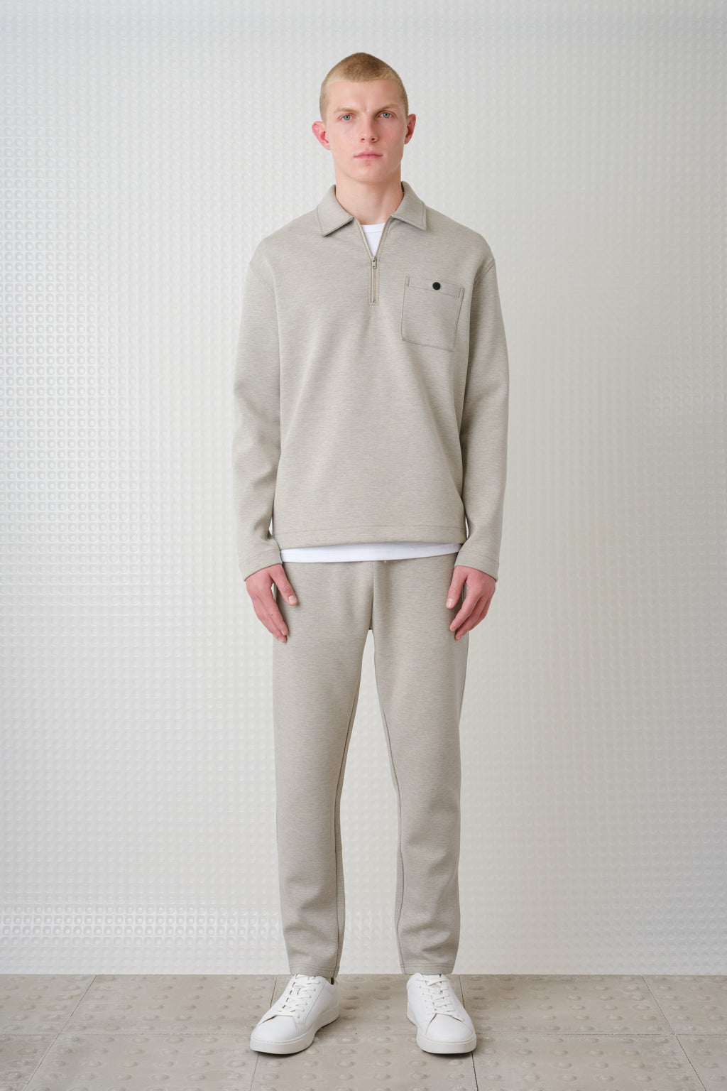Goodman - Bonded Quarter ZIp - Stone