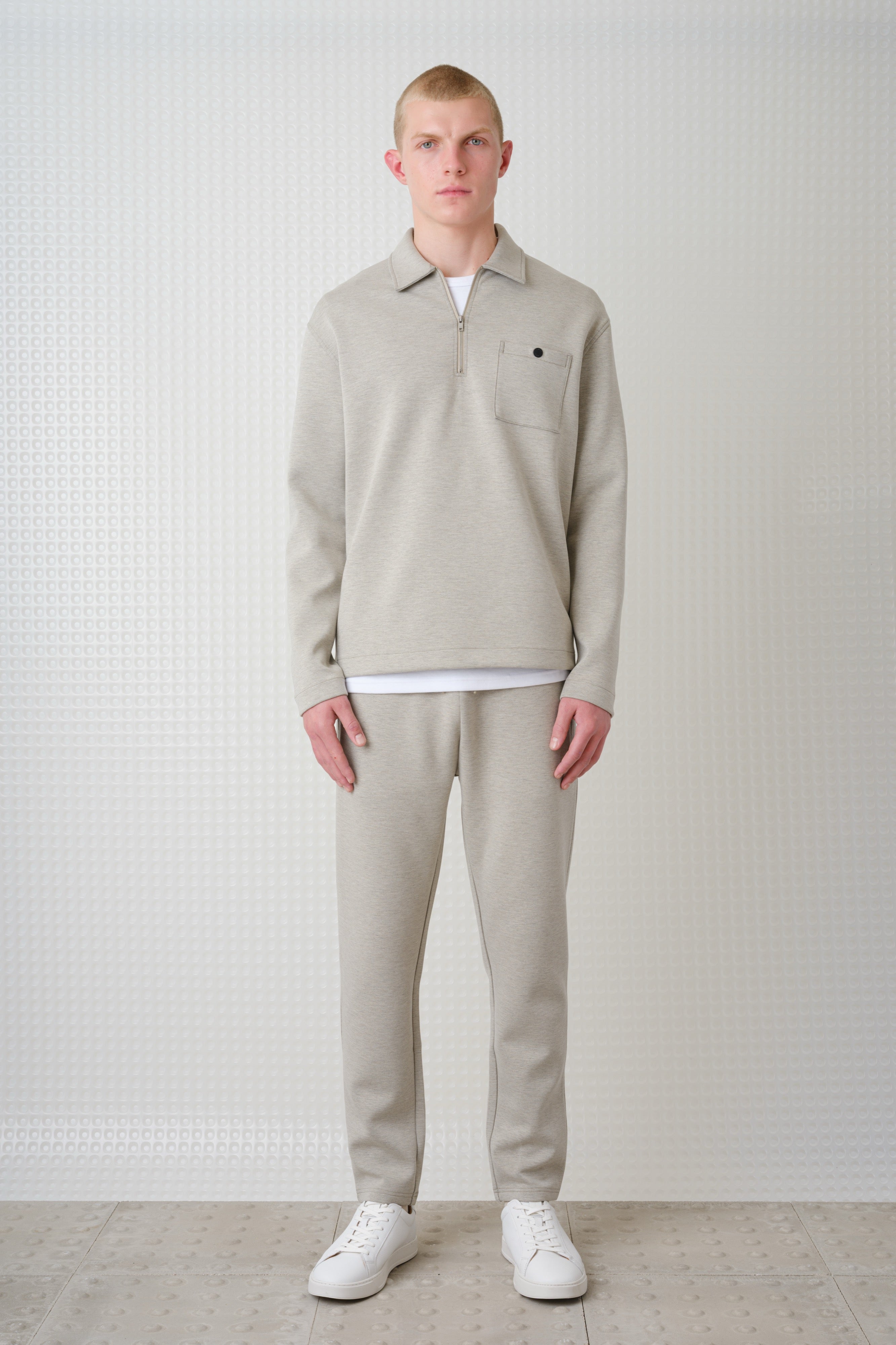 Goodman - Bonded Quarter ZIp - Stone