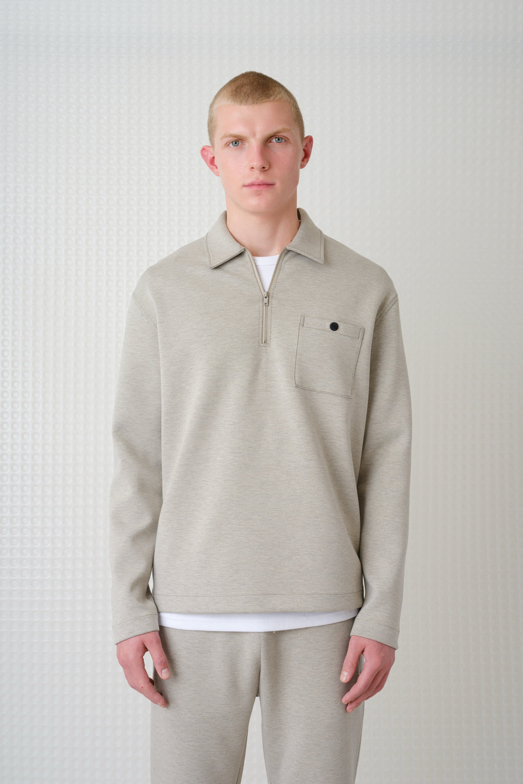 Goodman - Bonded Quarter ZIp - Stone
