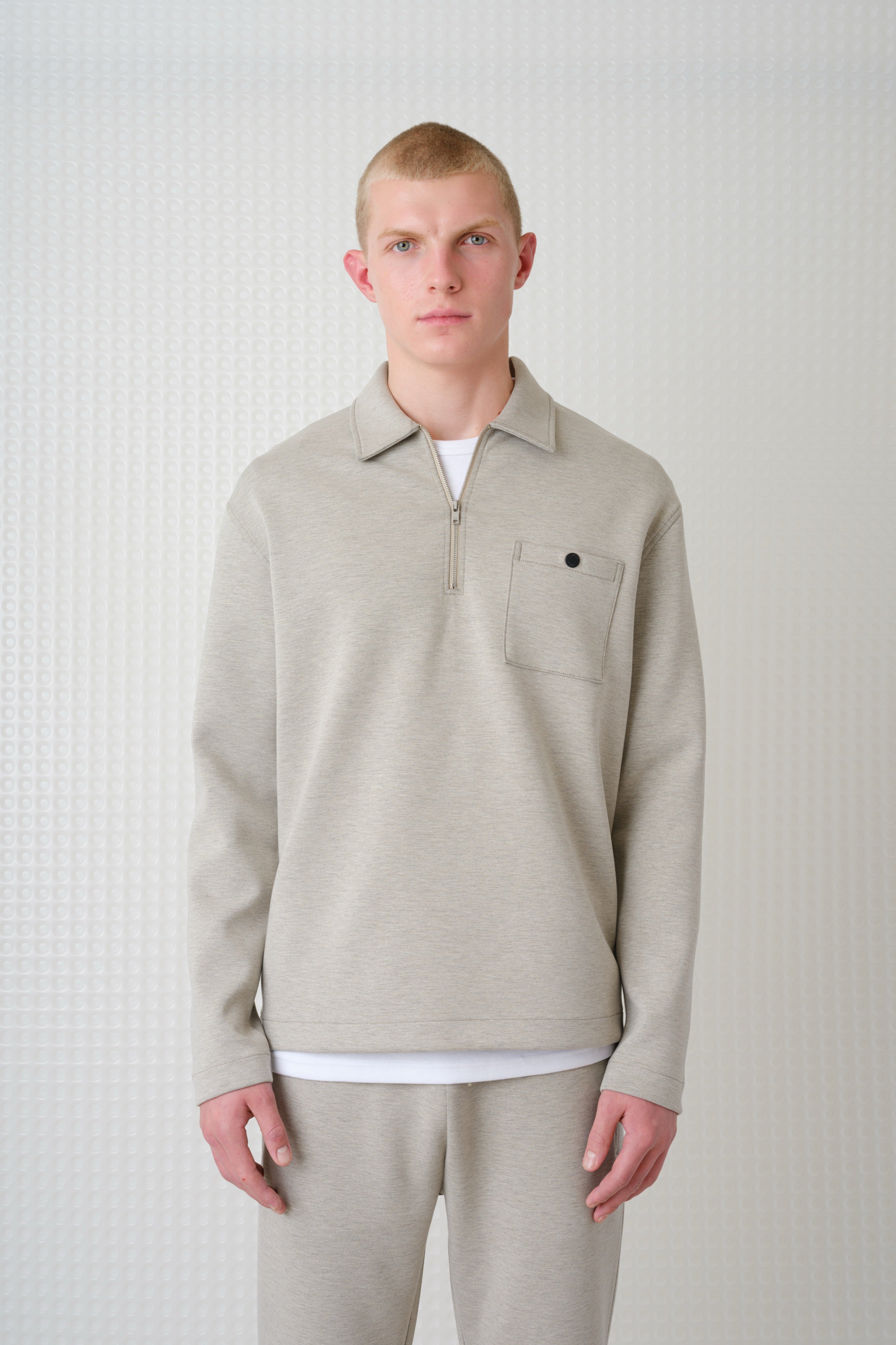 Goodman - Bonded Quarter ZIp - Stone