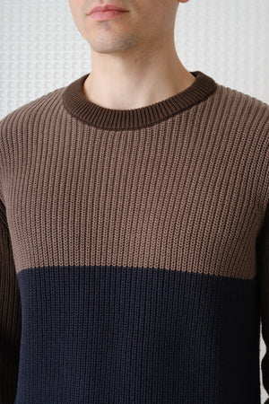 Herning Stripe - Crew Neck Knit - Block Multi