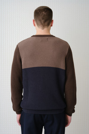 Herning Stripe - Crew Neck Knit - Block Multi