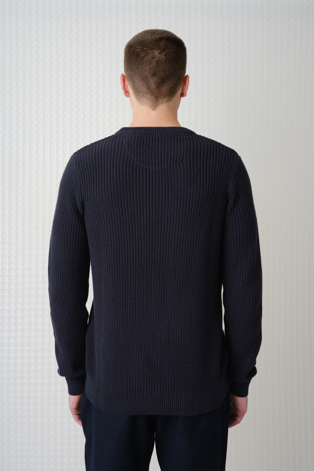 Herning - Quarter Zip Knit - Dark Midnight