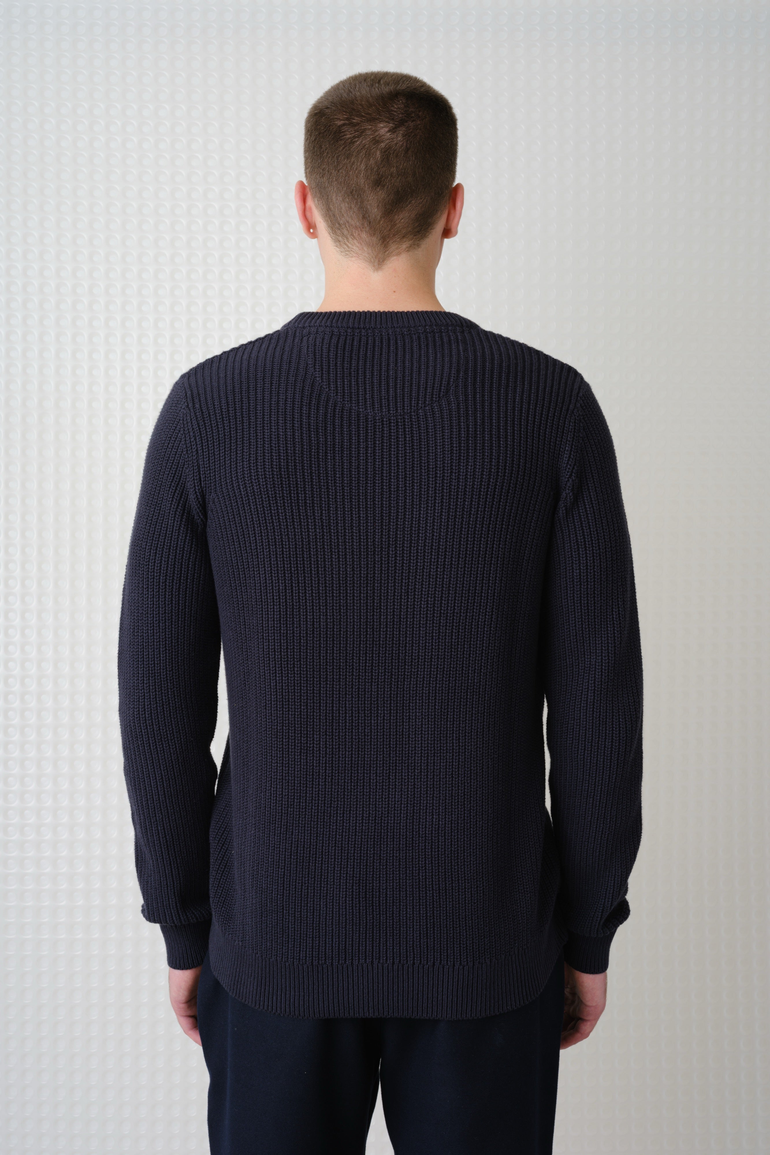 Herning - Quarter Zip Knit - Dark Midnight