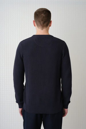 Herning - Crew Neck Knit - Dark Midnight