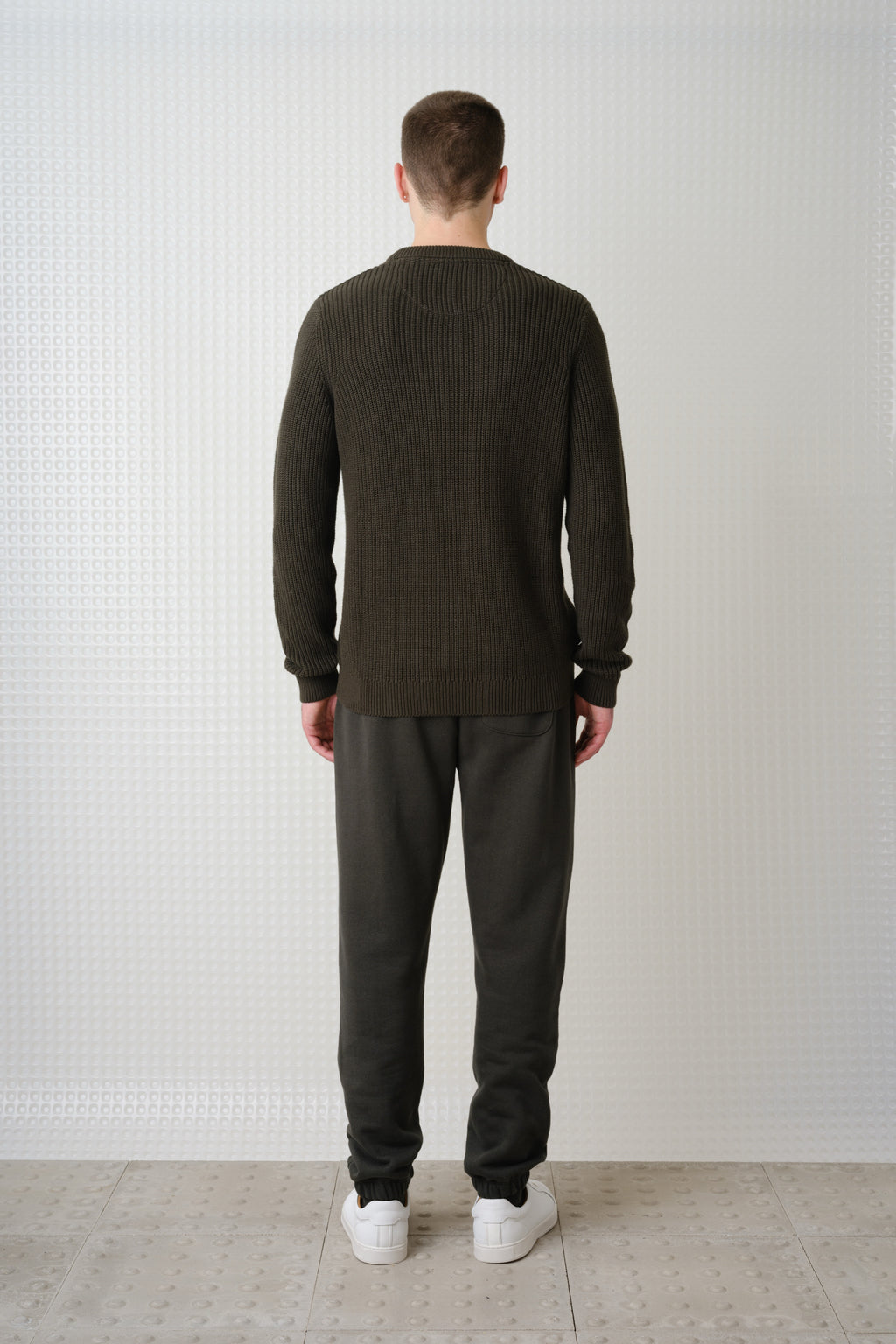 Herning - Crew Neck Knit - Dark Olive