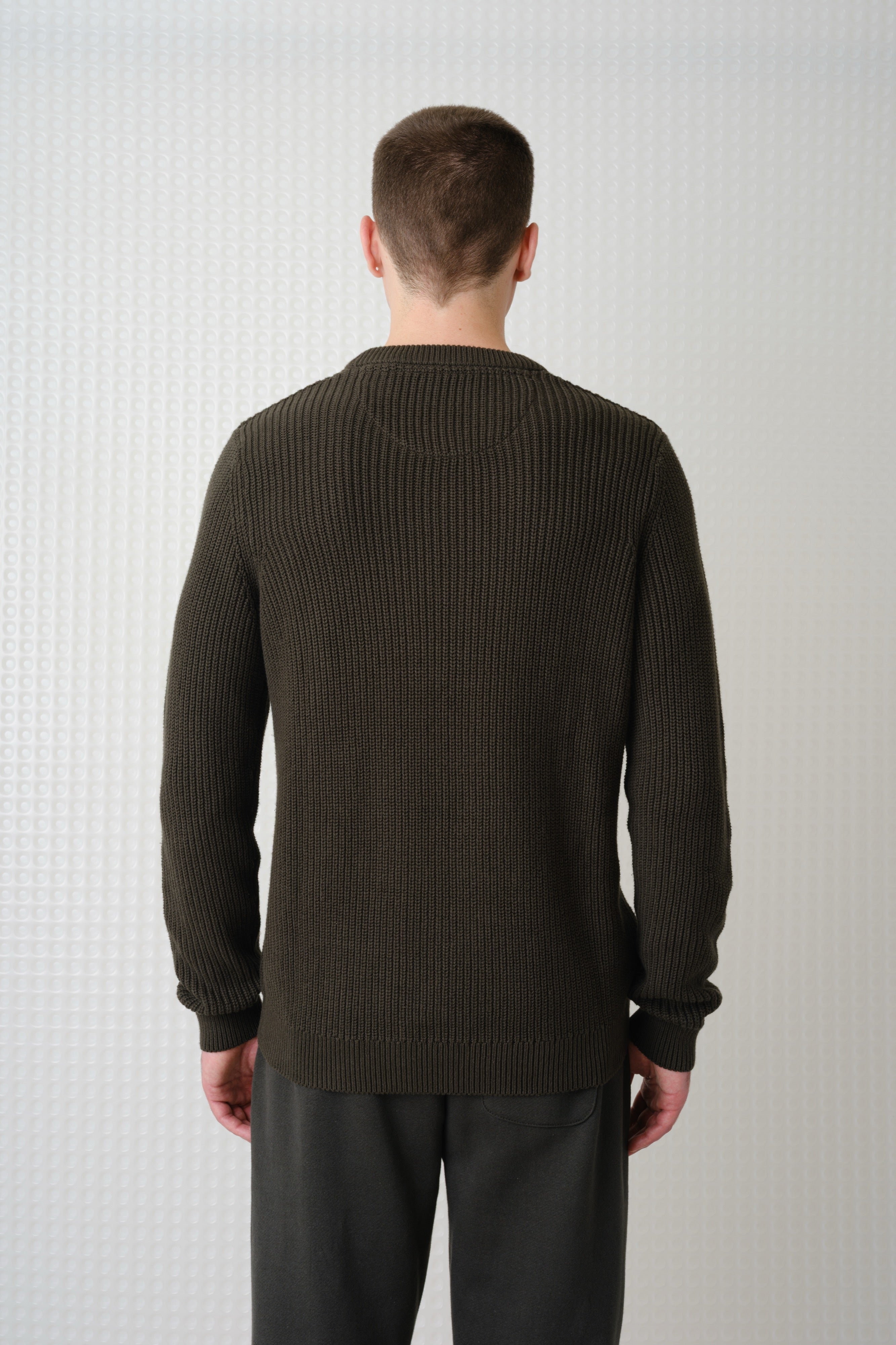 Herning - Crew Neck Knit - Dark Olive