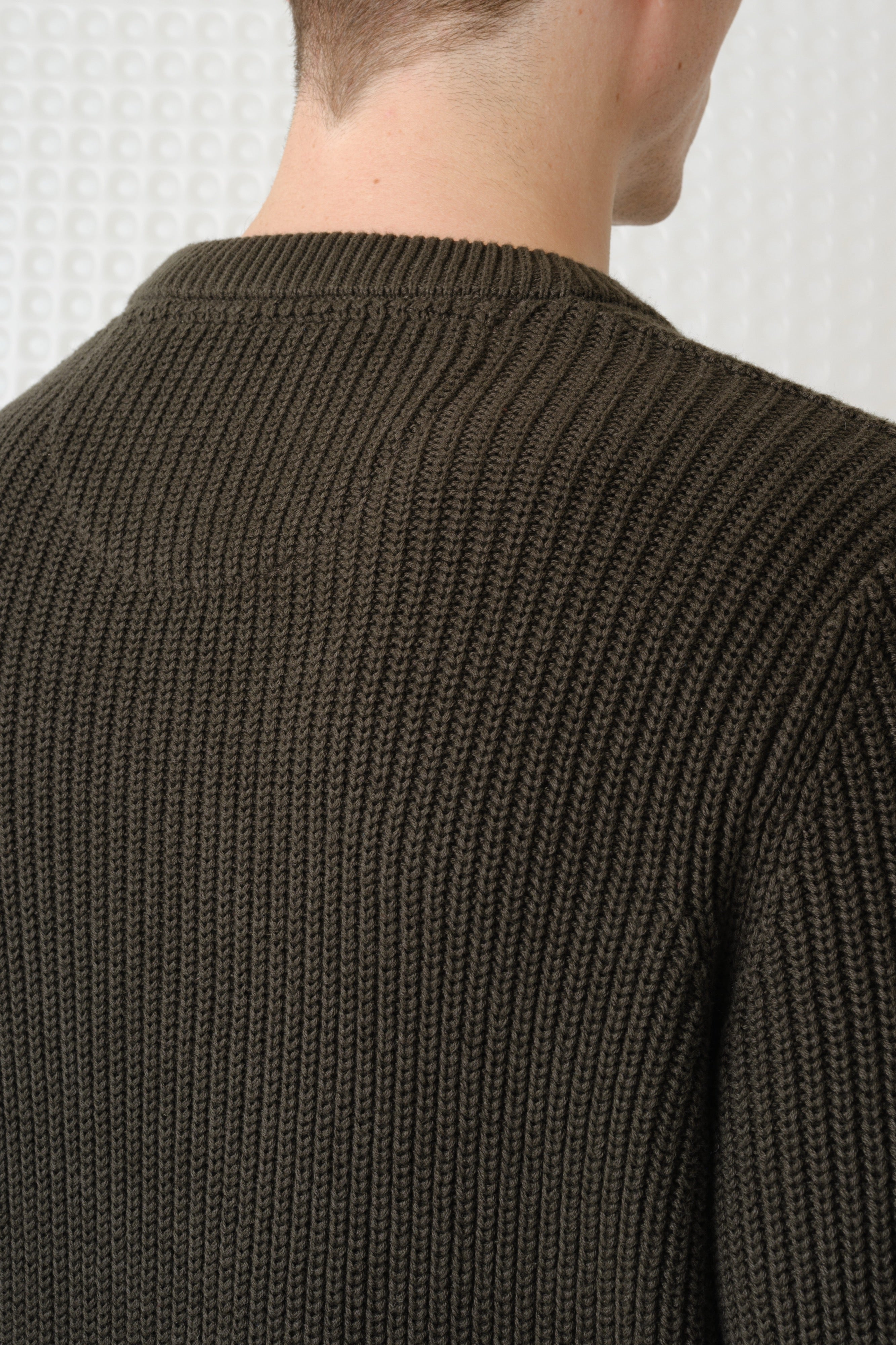 Herning - Crew Neck Knit - Dark Olive