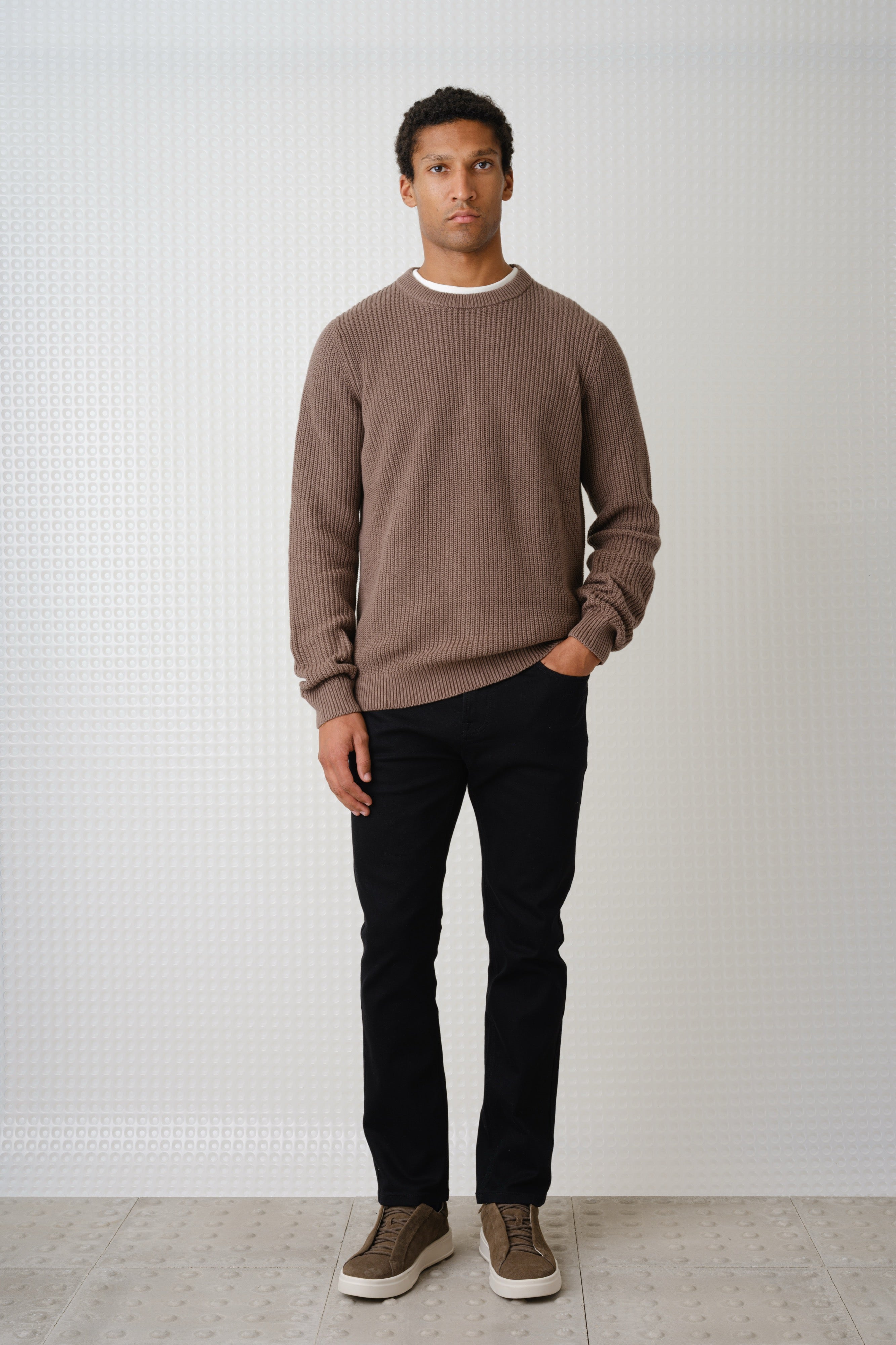 Herning - Crew Neck Knit - Mushroom