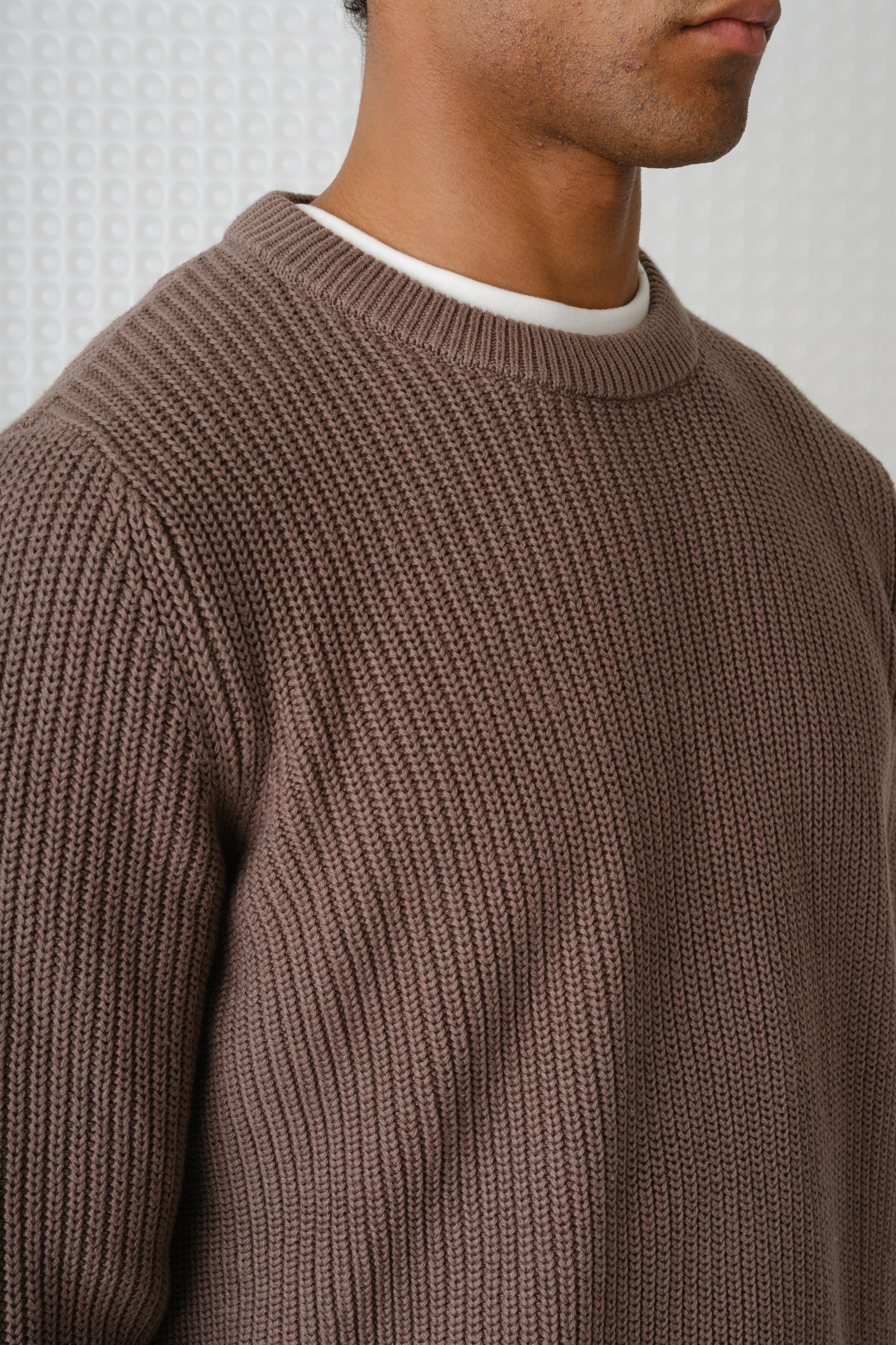 Herning - Crew Neck Knit - Mushroom