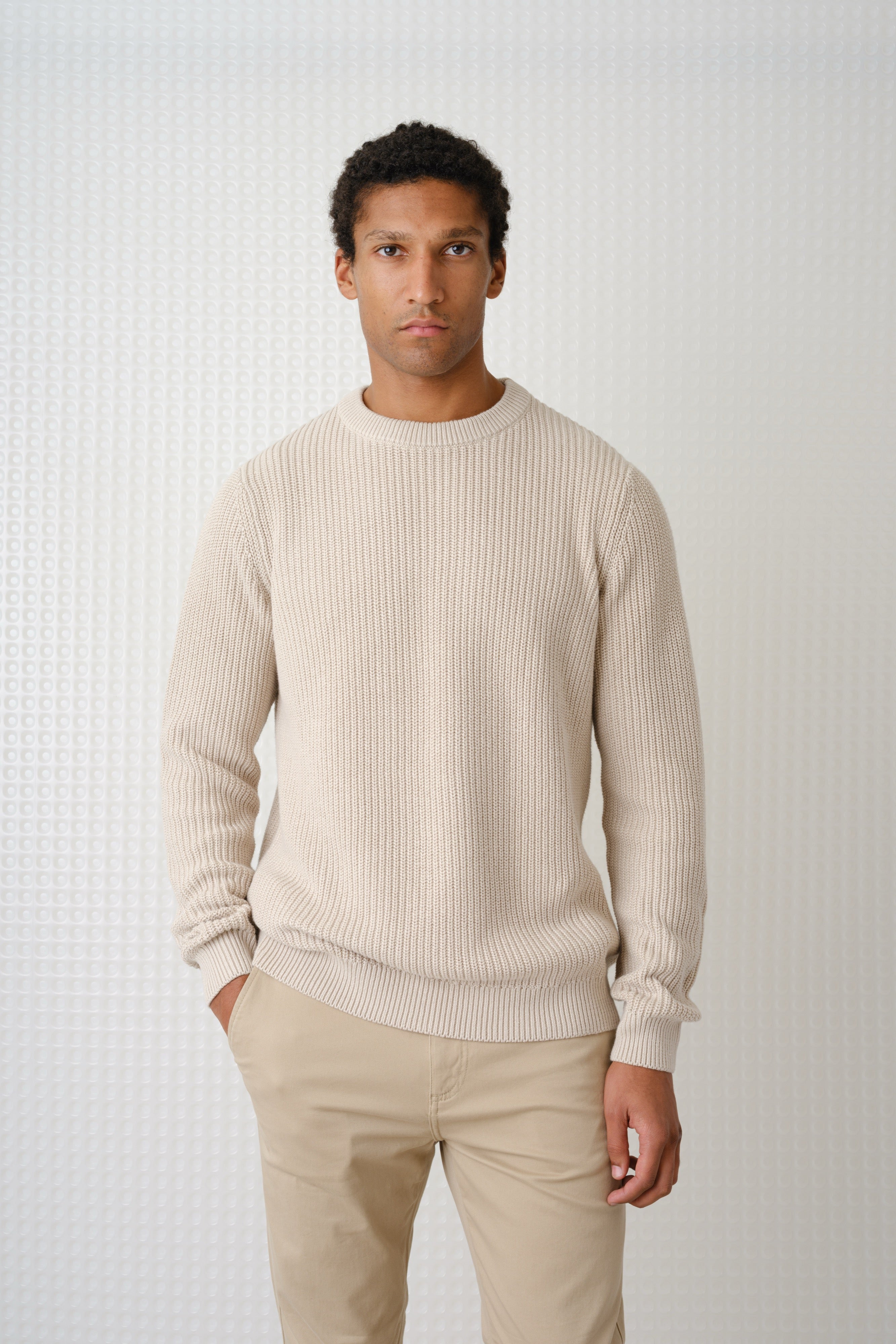 Herning - Crew Neck Knit - Putty