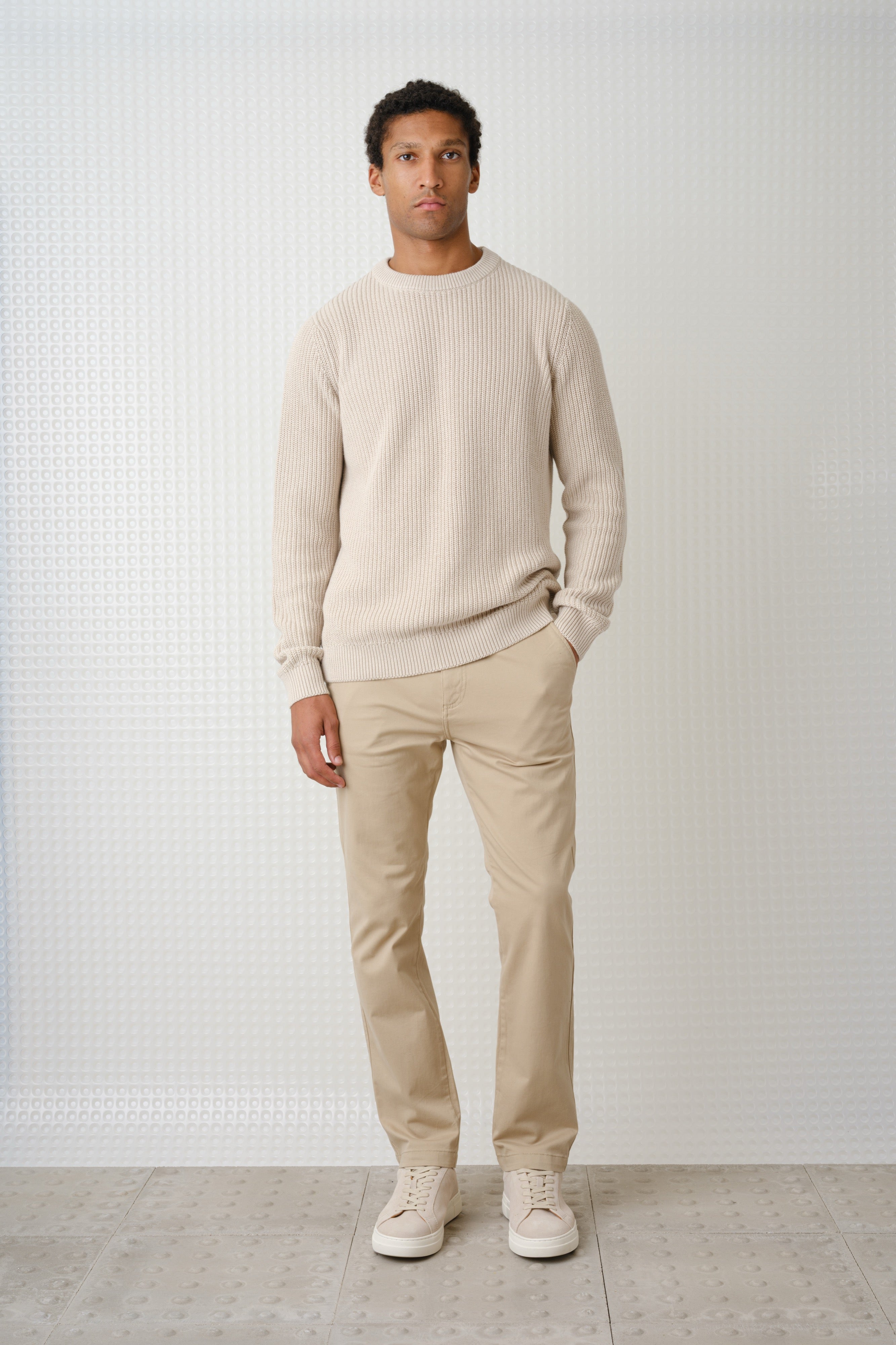 Herning - Crew Neck Knit - Putty