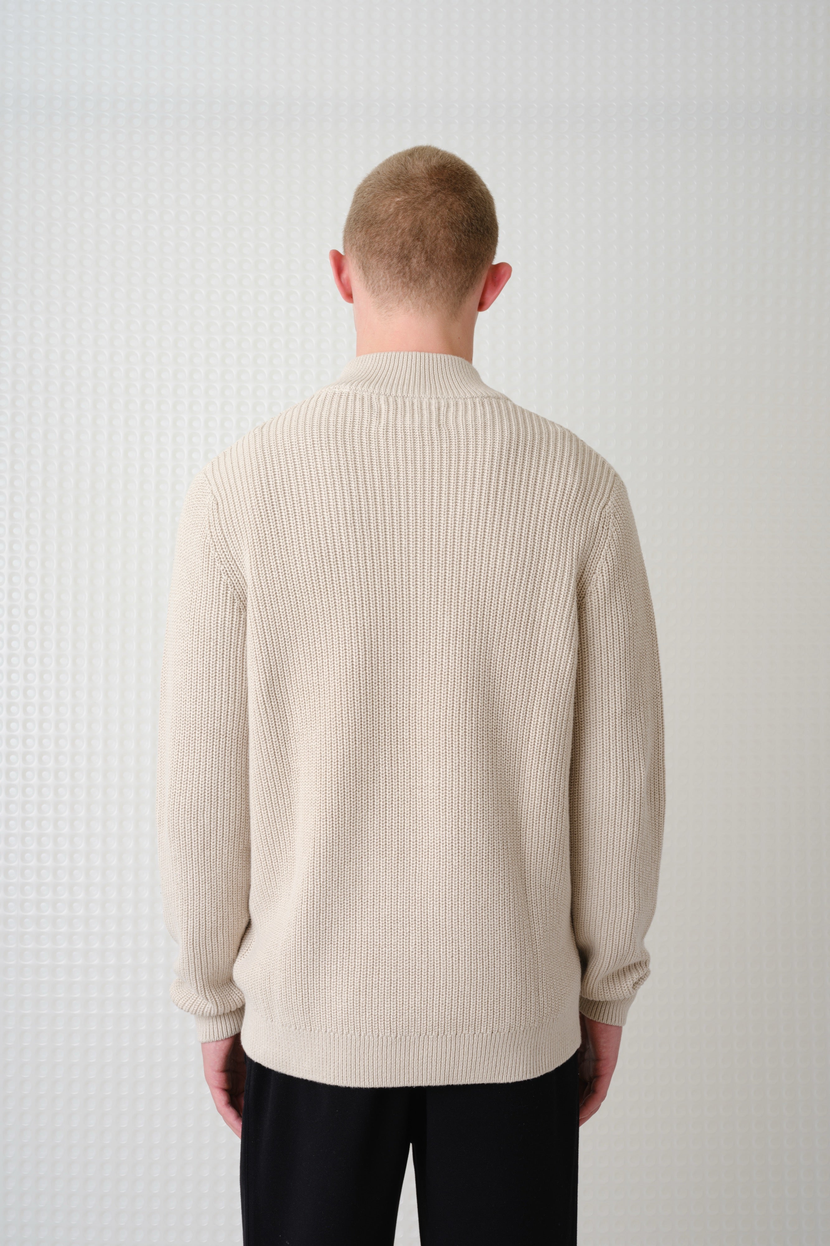 Herning - Quarter Zip Knit - Putty