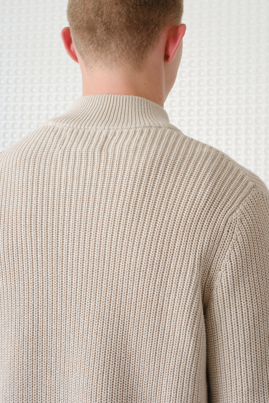 Herning - Quarter Zip Knit - Putty