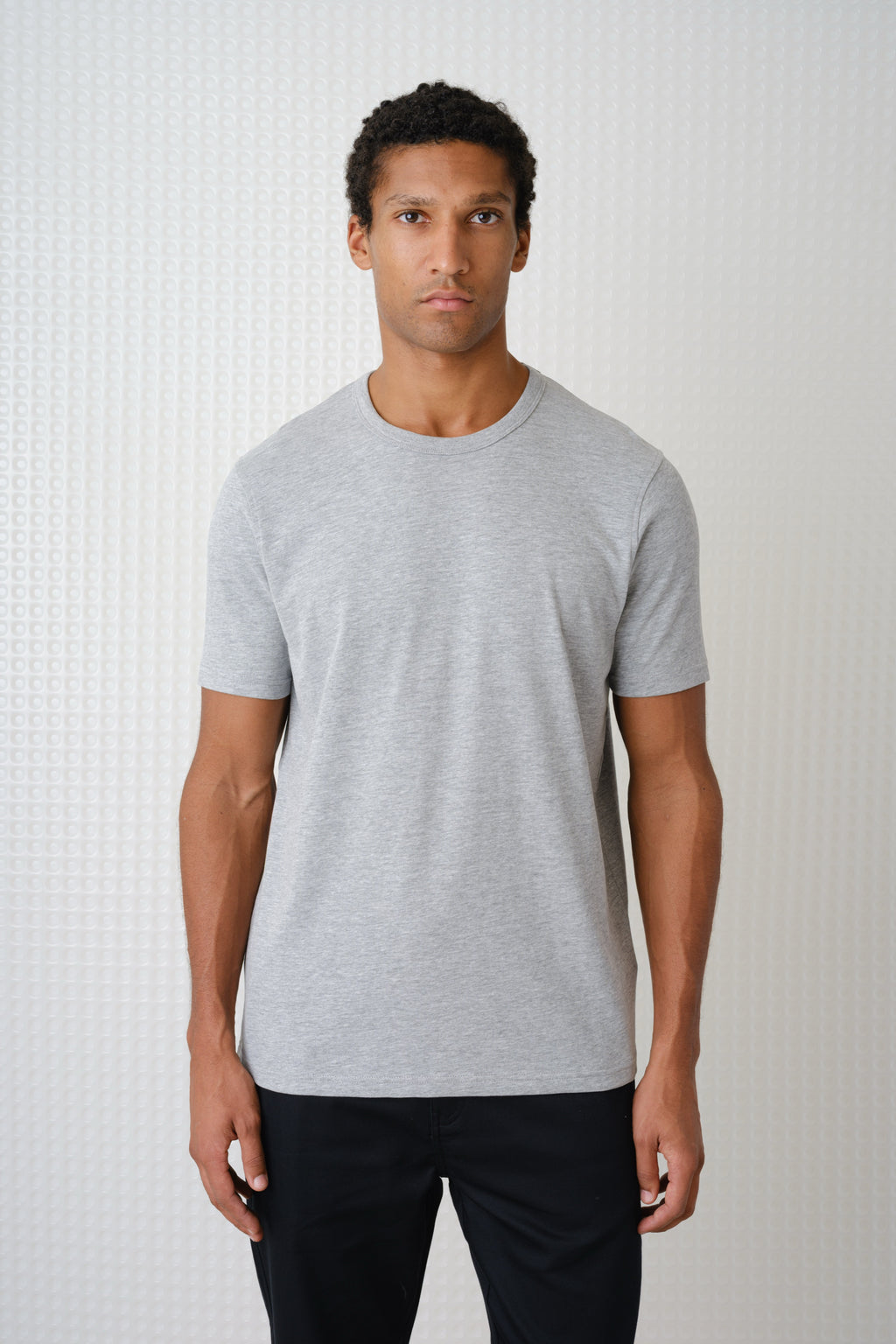 Lander - 230GSM Peached Tee - Grey Marl