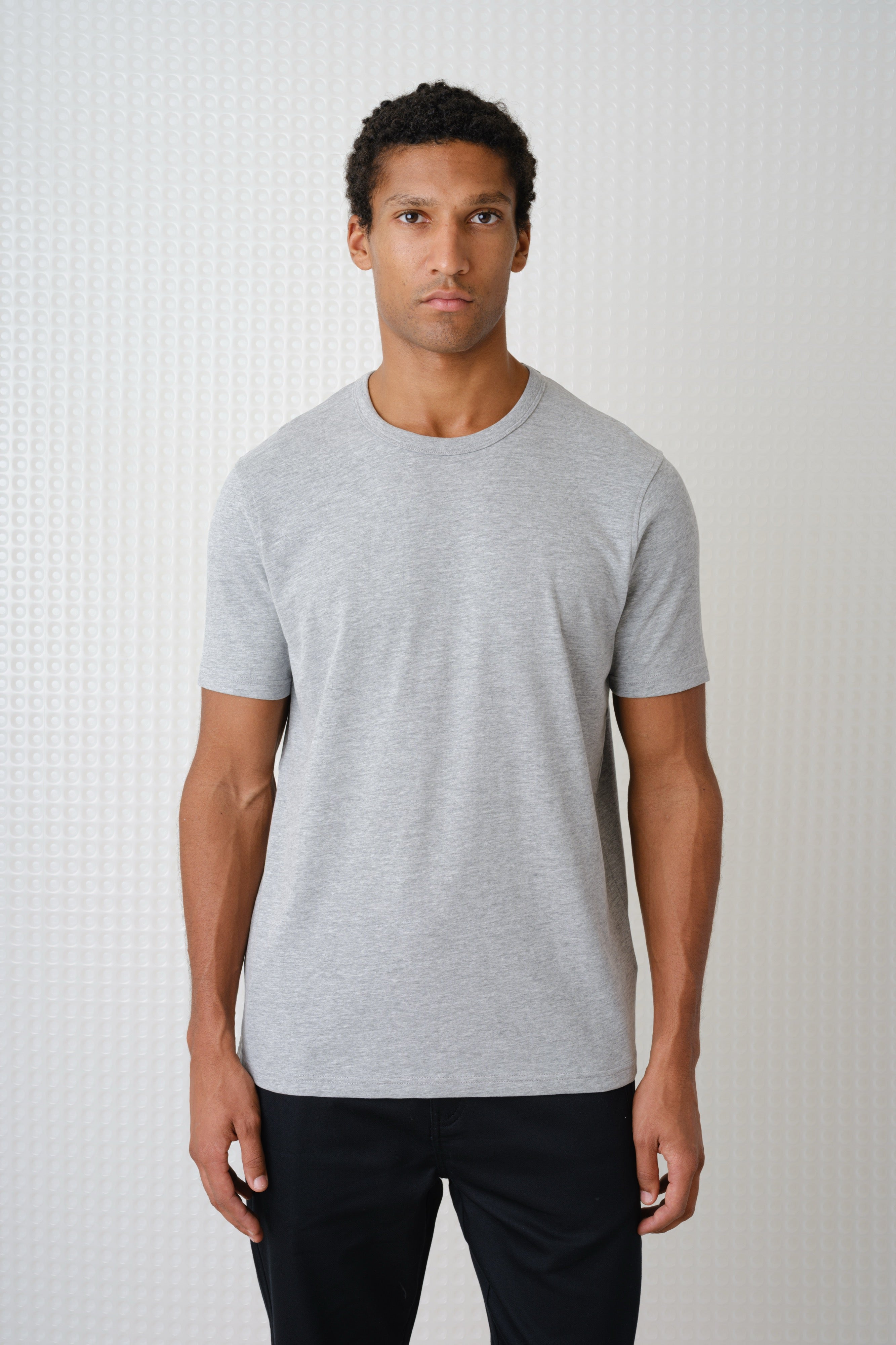 Lander - 230GSM Peached Tee - Grey Marl