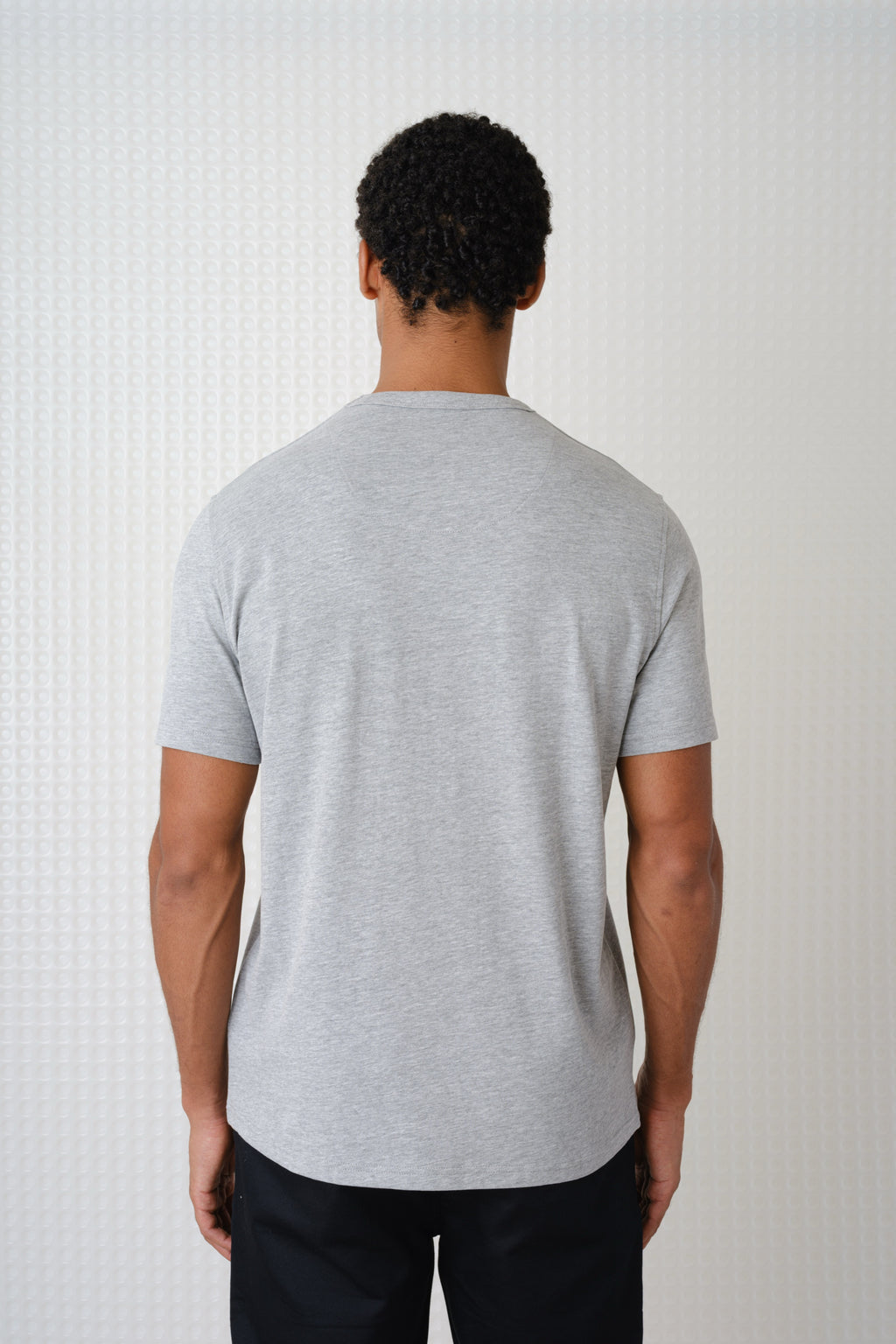 Lander - 230GSM Peached Tee - Grey Marl