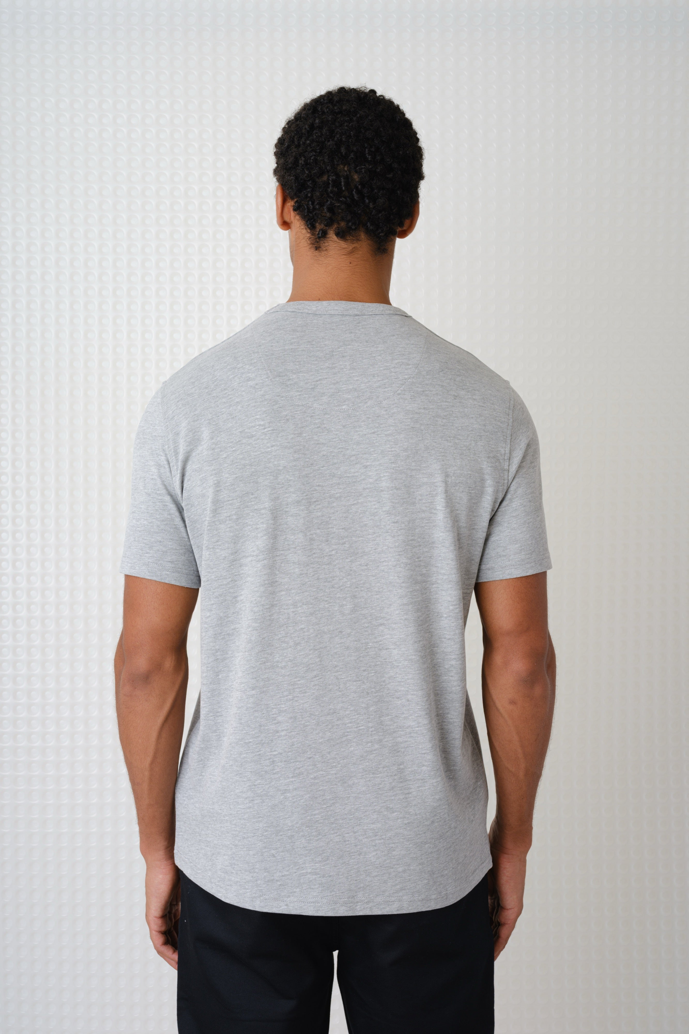 Lander - 230GSM Peached Tee - Grey Marl