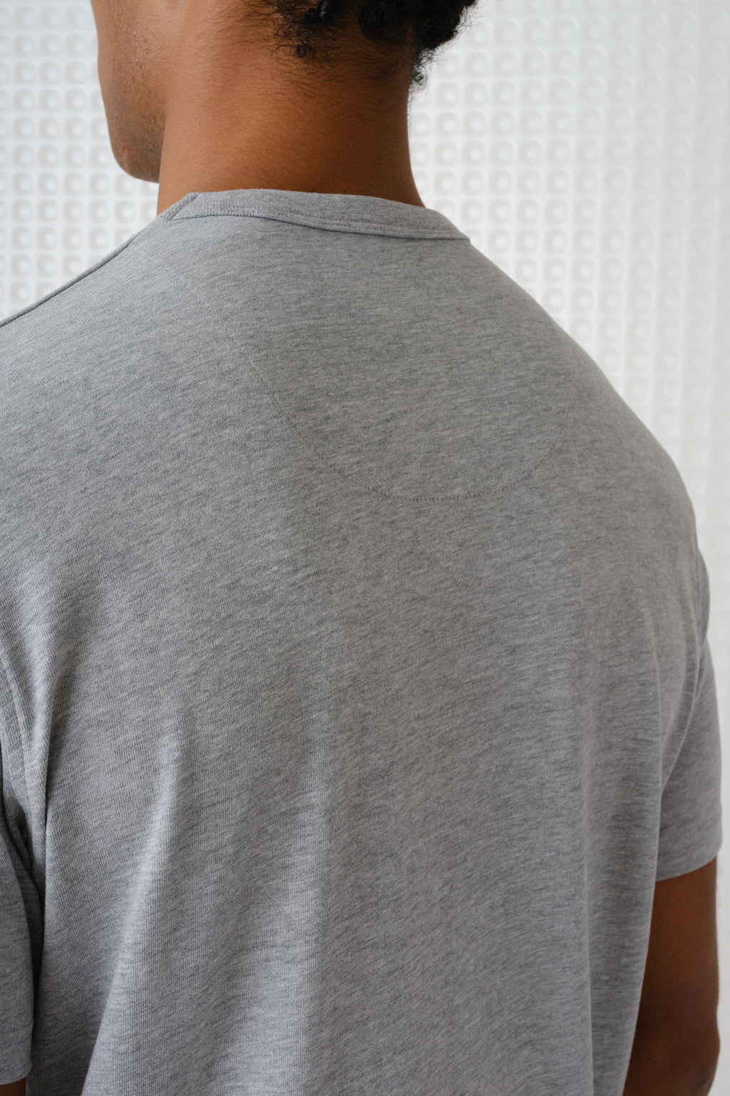 Lander - 230GSM Peached Tee - Grey Marl