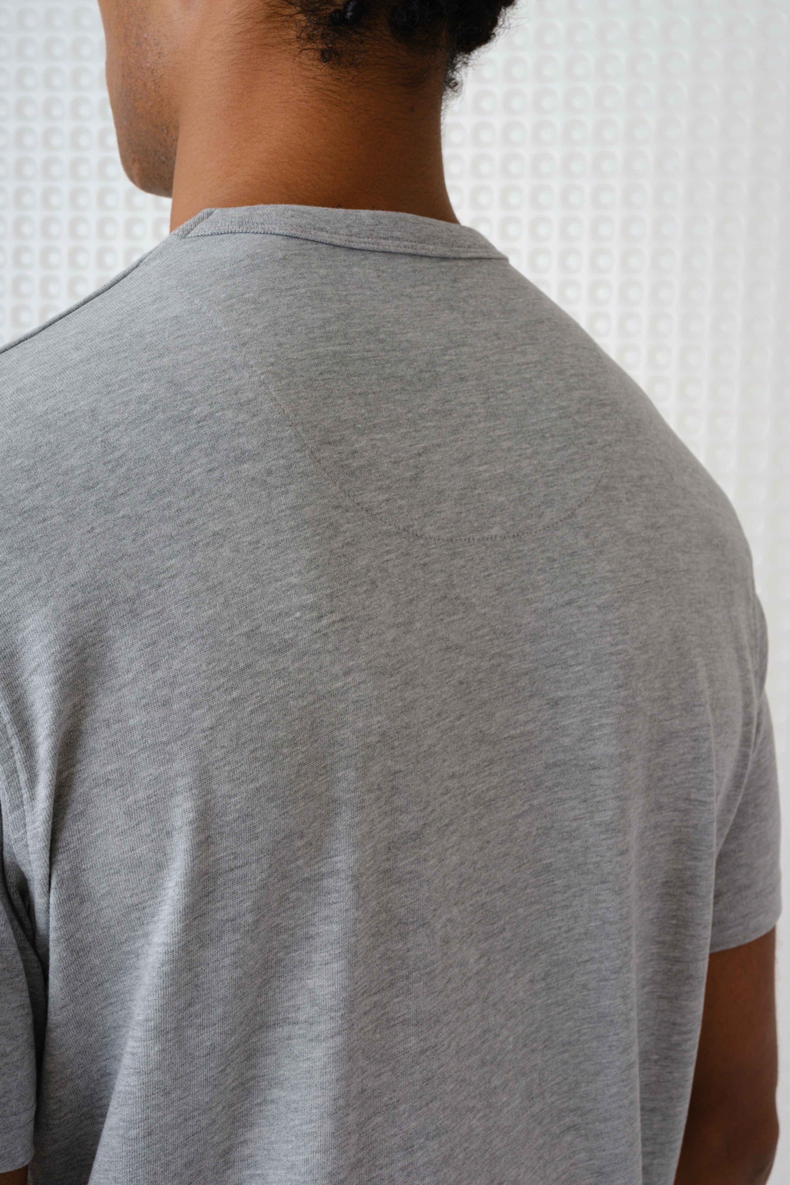Lander - 230GSM Peached Tee - Grey Marl