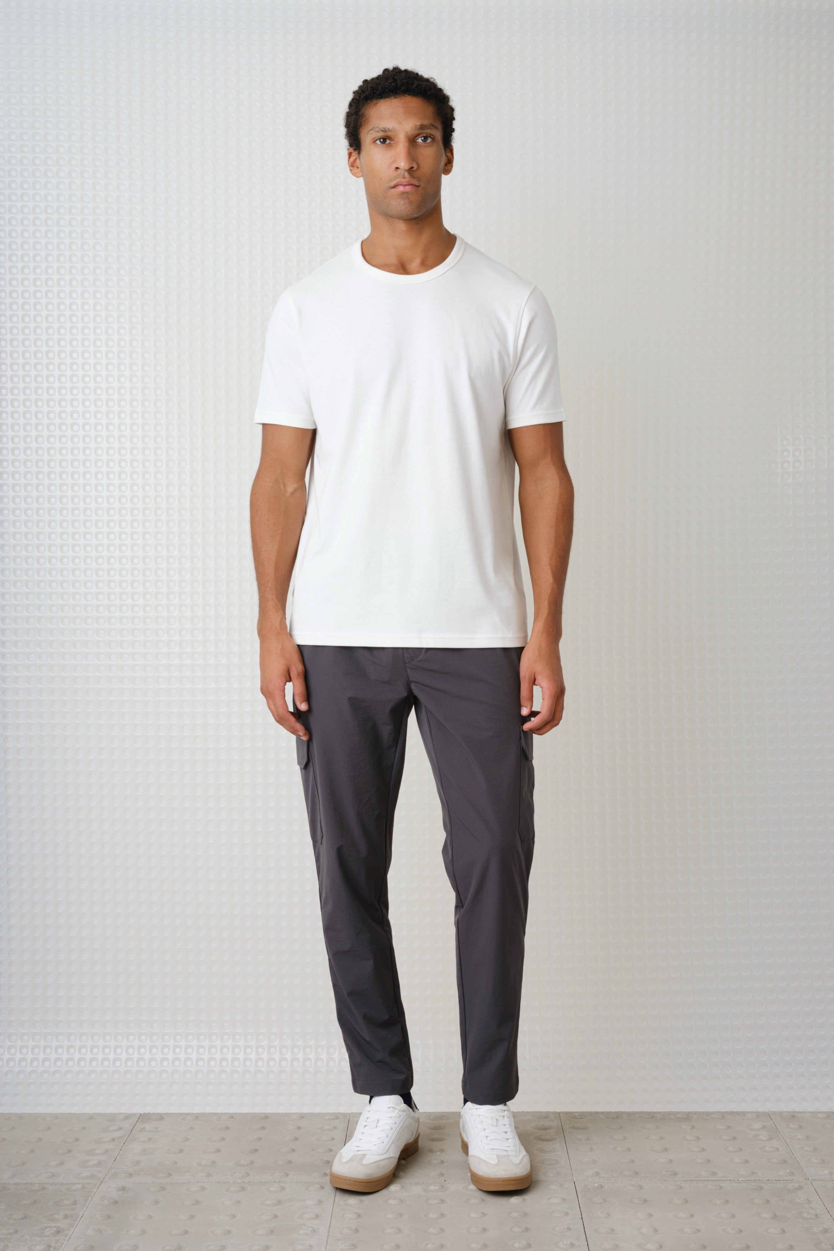 Lander - 230GSM Peached Tee - White